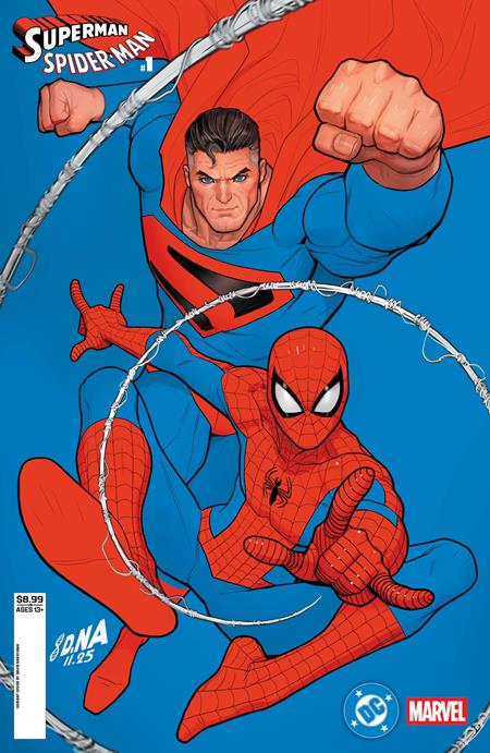 DC MARVEL SUPERMAN SPIDER-MAN #1 - CVR Q - DAVID NAKAYAMA KINGDOM COME SUPERMAN & SPIDER-MAN CARD STOCK - (RELEASE: 3/25/26)