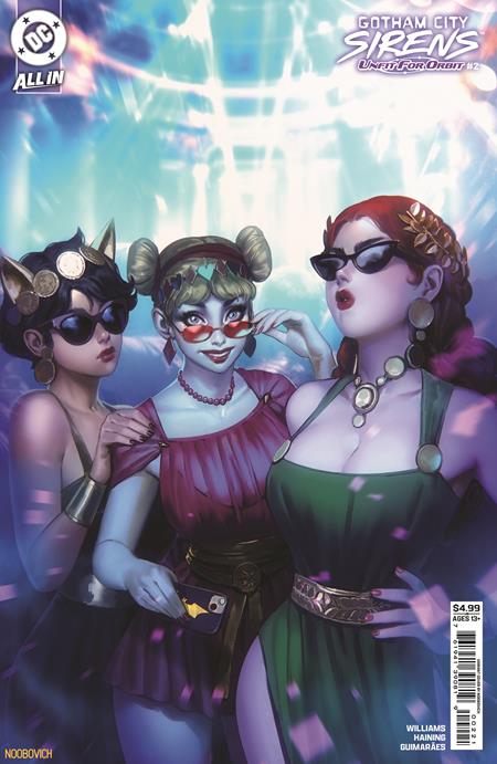 GOTHAM CITY SIRENS UNFIT FOR ORBIT #2 (OF 5) CVR B NOOBOVICH CARD STOCK VAR (RELEASE: 7/9/25)