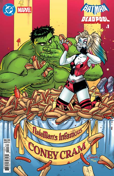 DC MARVEL BATMAN DEADPOOL #1 (ONE SHOT) CVR F AMANDA CONNER HARLEY QUINN HULK CARD STOCK - (RELEASE: 11/19/25)