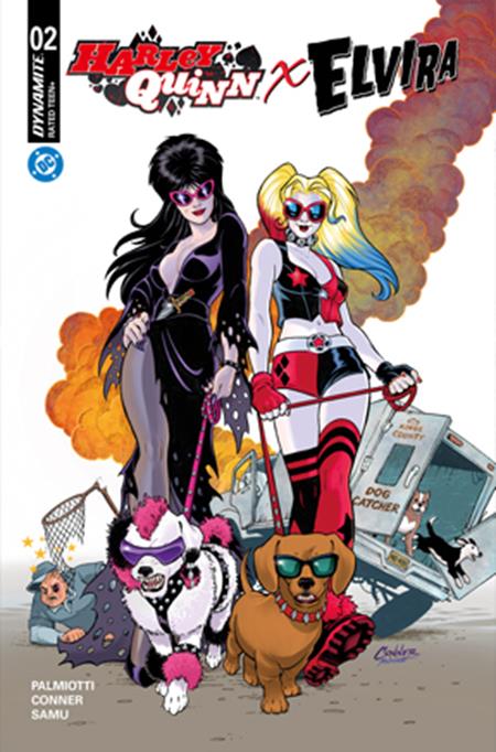 HARLEY QUINN X ELVIRA #2 CVR A AMANDA CONNER DOGS - (RELEASE: 11/19/25)
