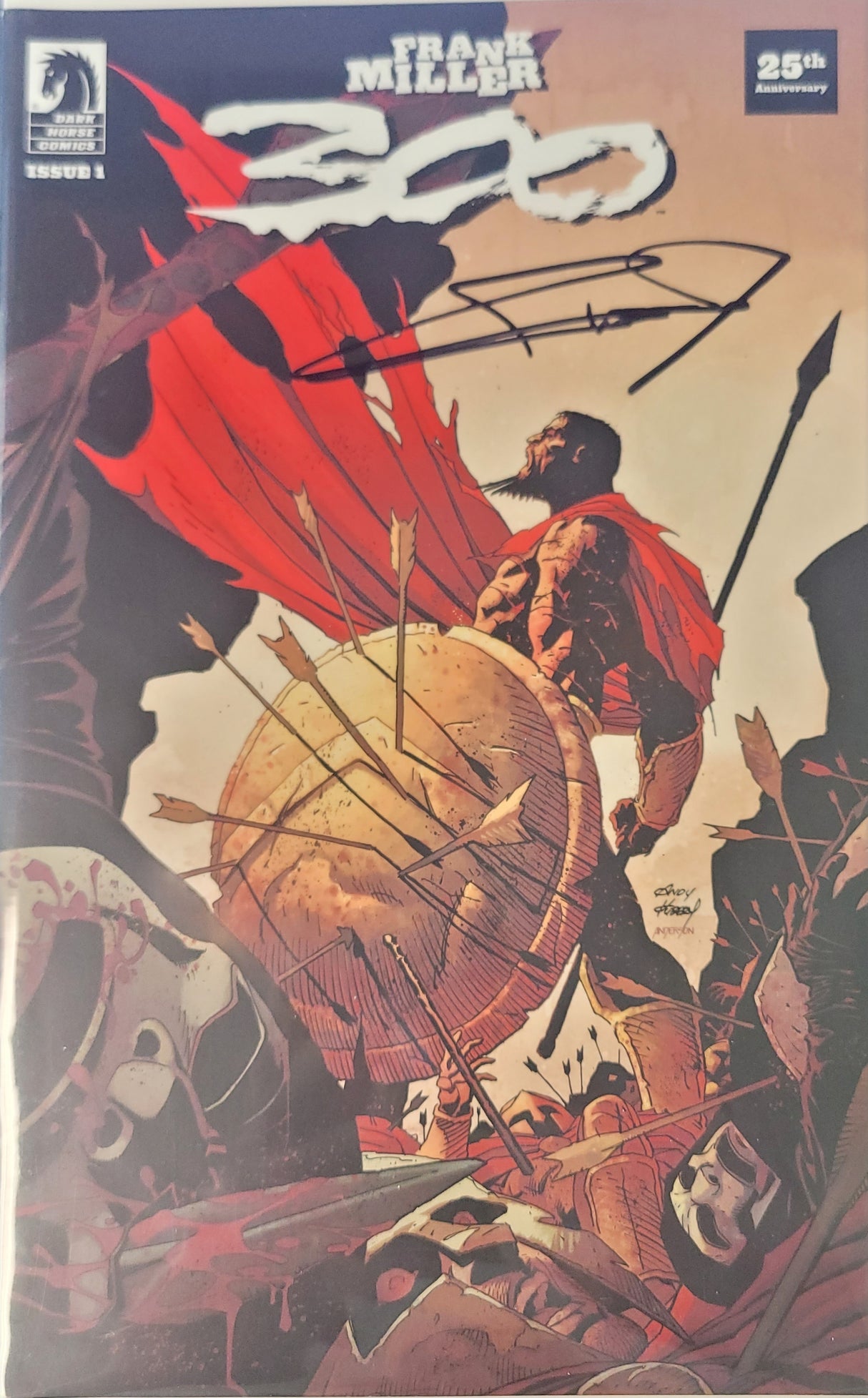 FRANK MILLER - 25TH ANNIVERSARY - 300 #1 ADAM KUBERT TD MEGACON EXCLUSIVE - SIGNED BY FRANK MILLER