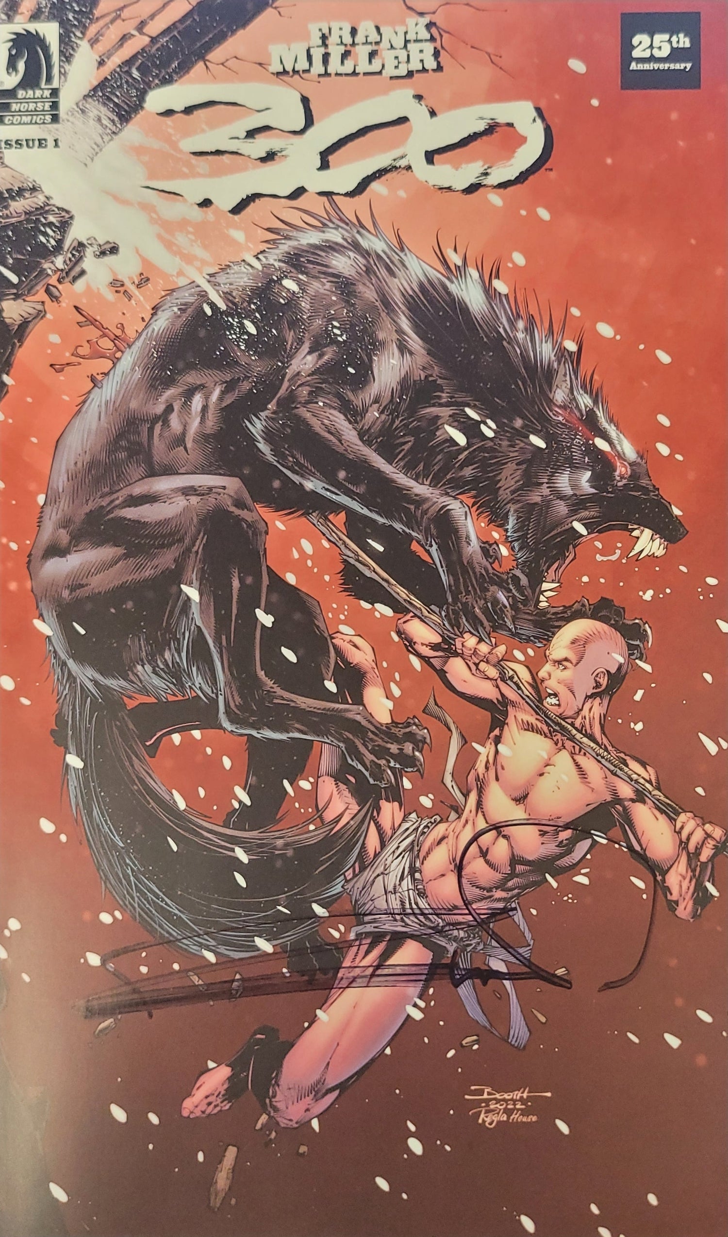 FRANK MILLER - 25TH ANNIVERSARY - 300 #1 BRETT BOOTH TD C2E2/MEGACON EXCLUSIVE - SIGNED BY FRANK MILLER