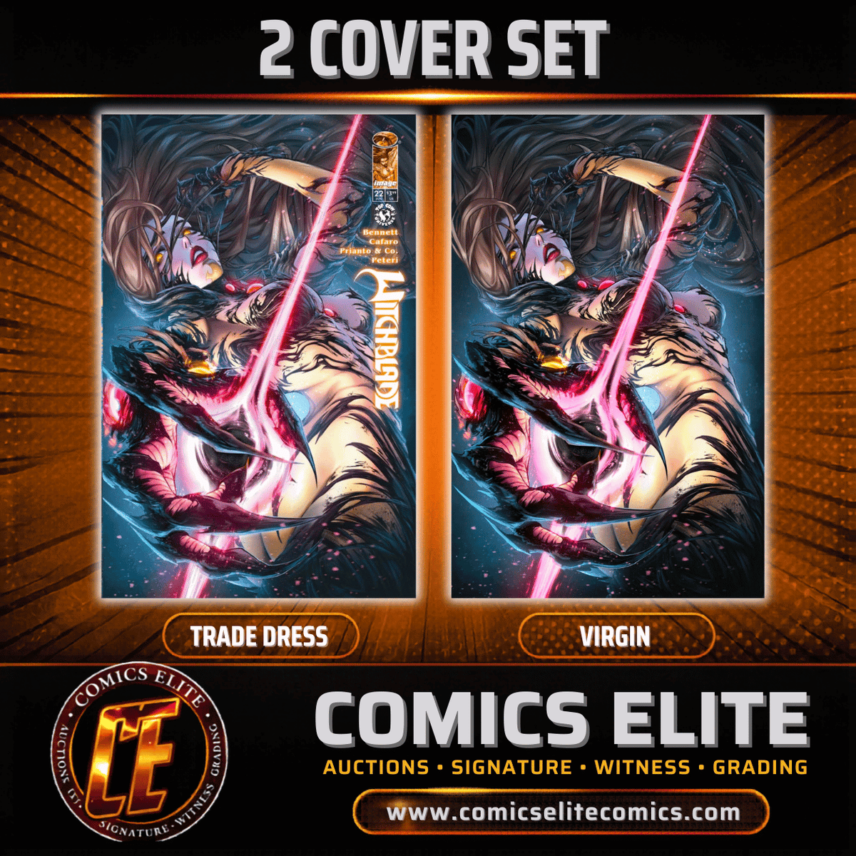 WITCHBLADE #22 DRAX GAL - 2 COVER SET - LTD 500