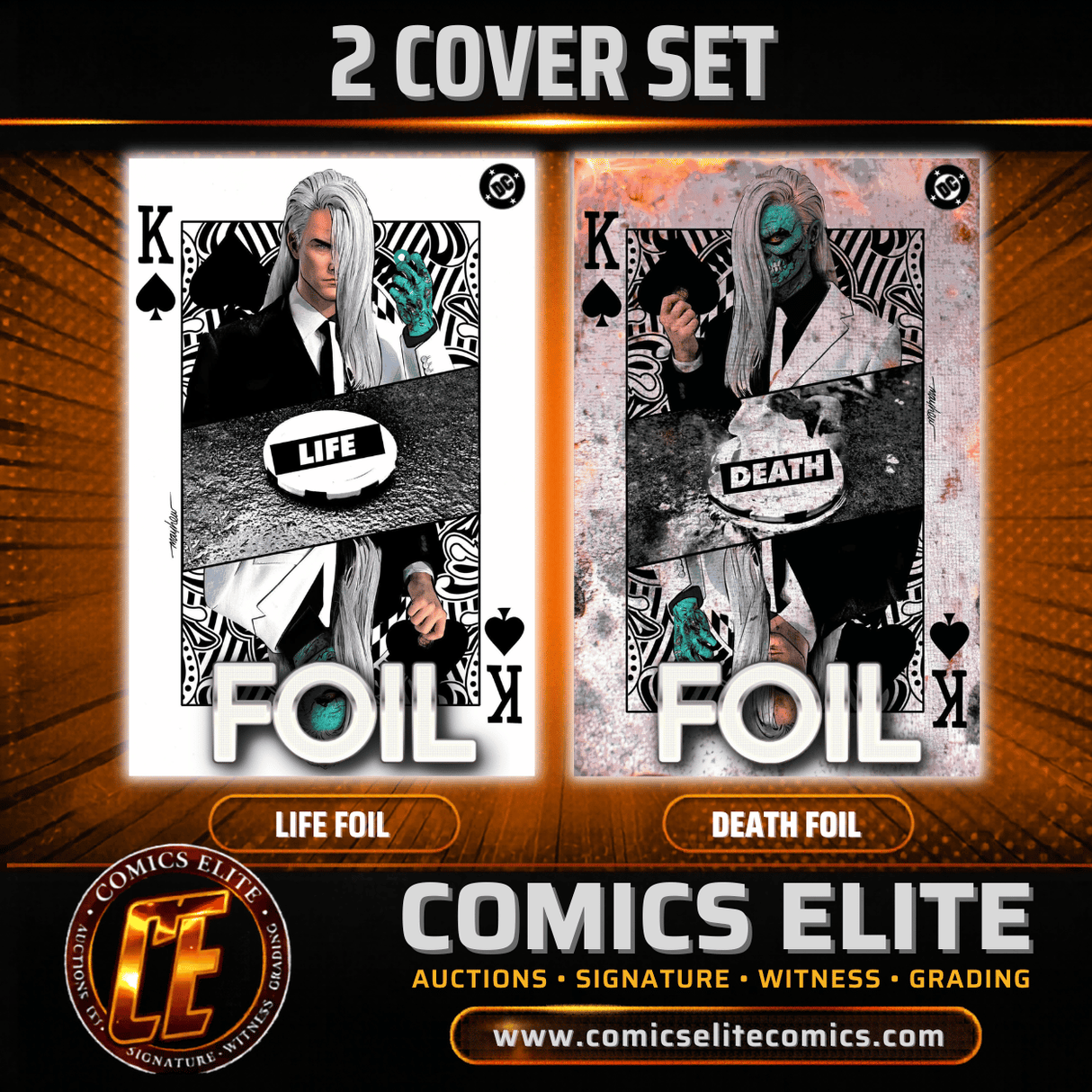 ABSOLUTE BATMAN #22 MAYHEW - KEY ISSUE - 2 COVER FOIL SET