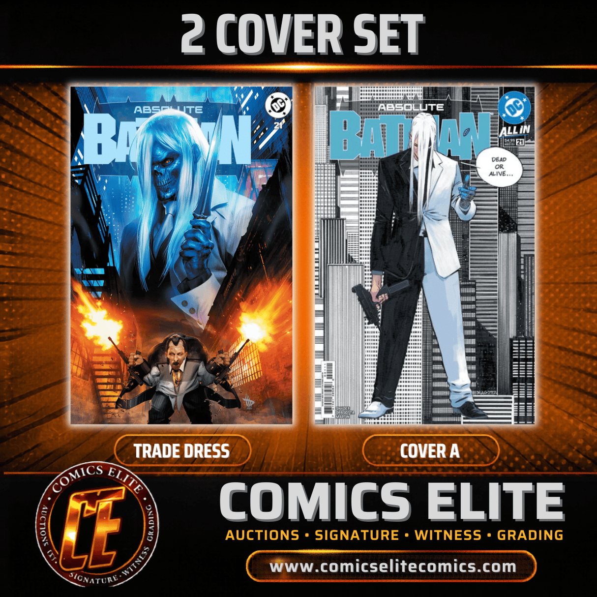 ABSOLUTE BATMAN #21 - ALPHA - WILKINS TRADE DRESS & COVER A - 2 COVER SET