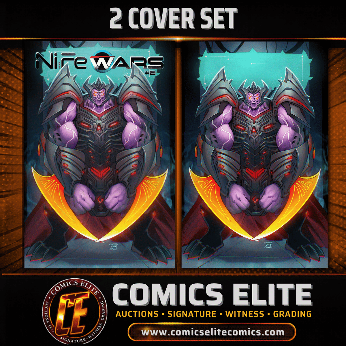 NIFE WARS #2 - GARRETT GUNN - TRADE & VIRGIN - 2 COVER SET