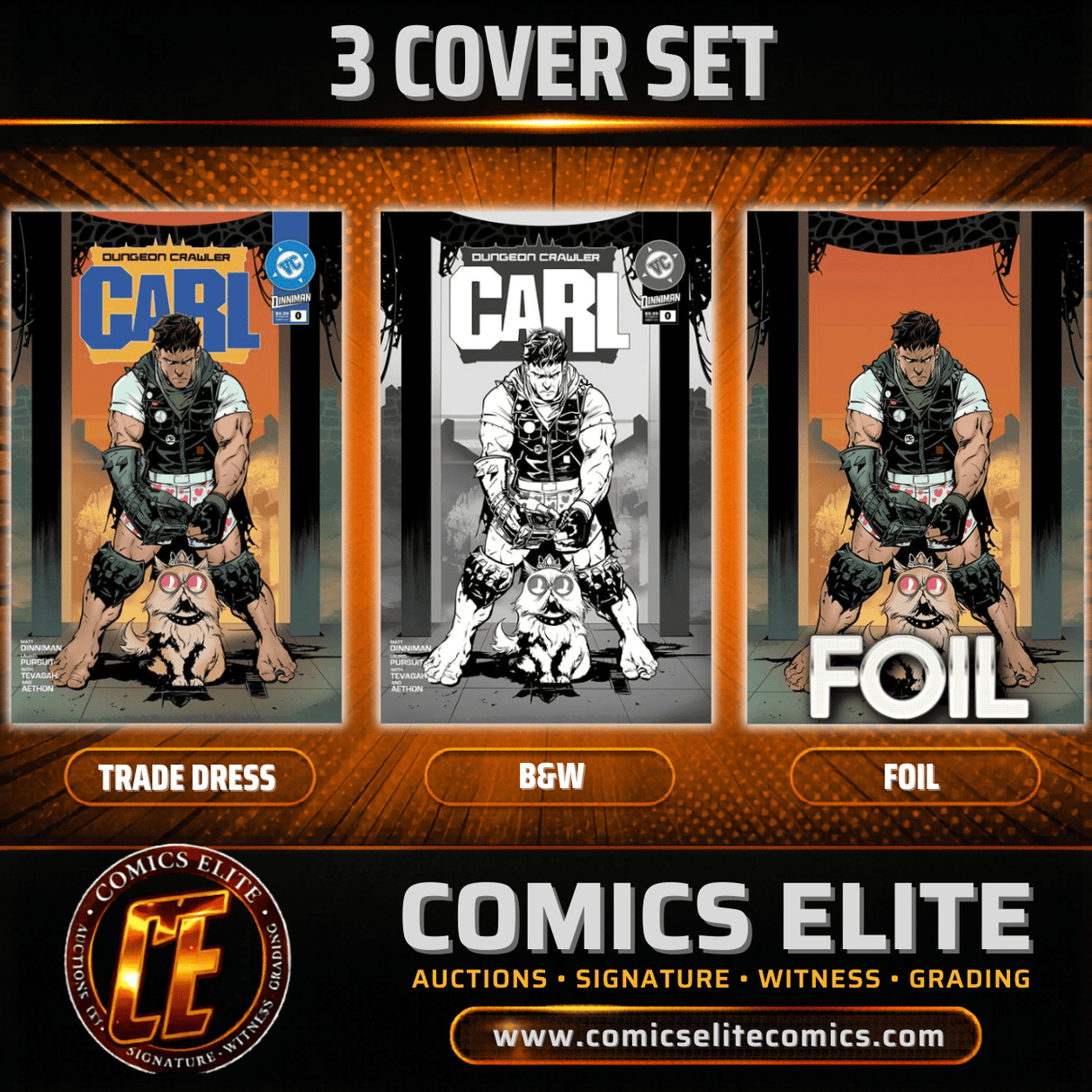 DUNGEON CRAWLER CARL SPECIAL EDITION #0 - ABSOLUTE BATMAN 1 HOMAGE - 3 COVER SET