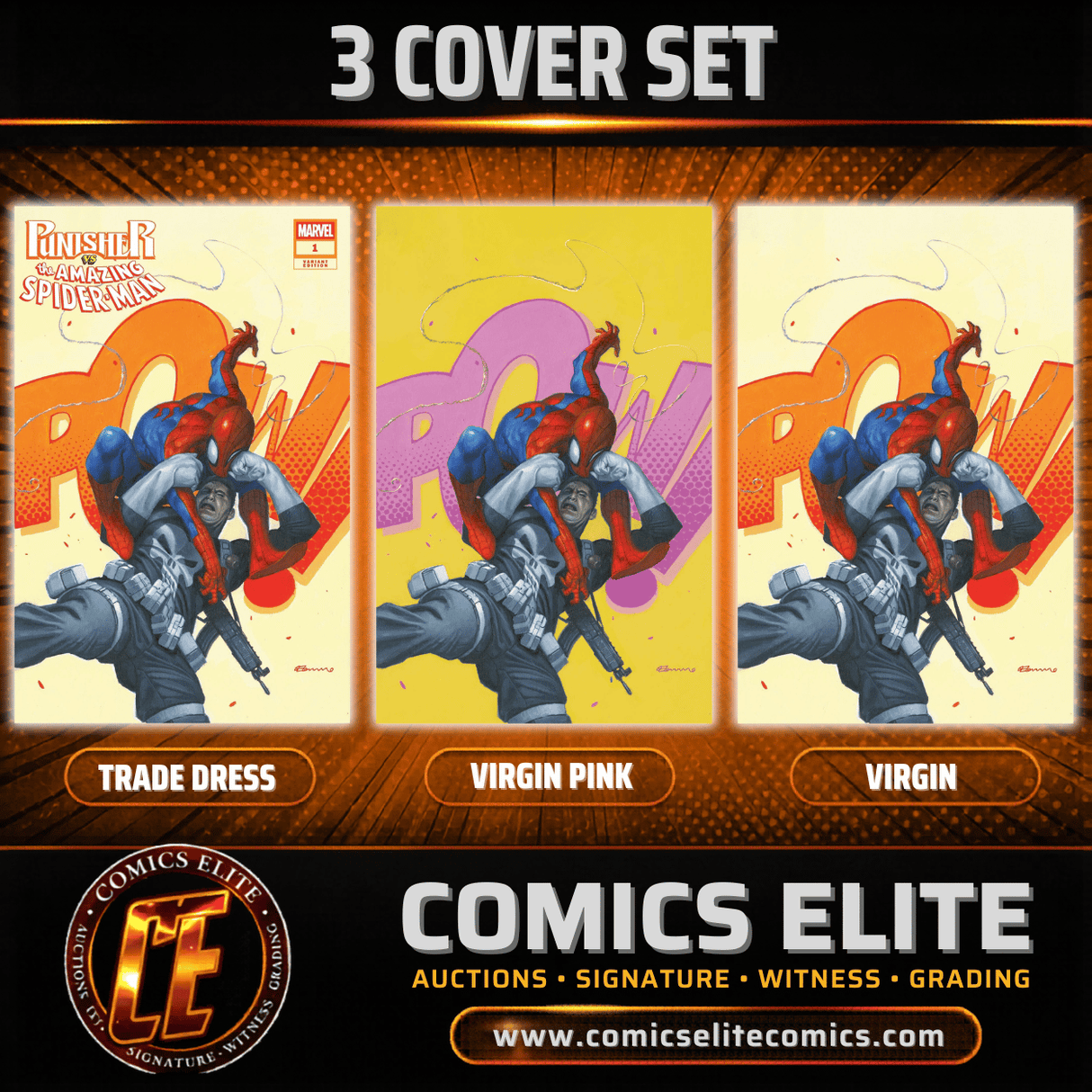 PUNISHER VS SPIDER-MAN #1 - TOMMASO - 3 COVER SET