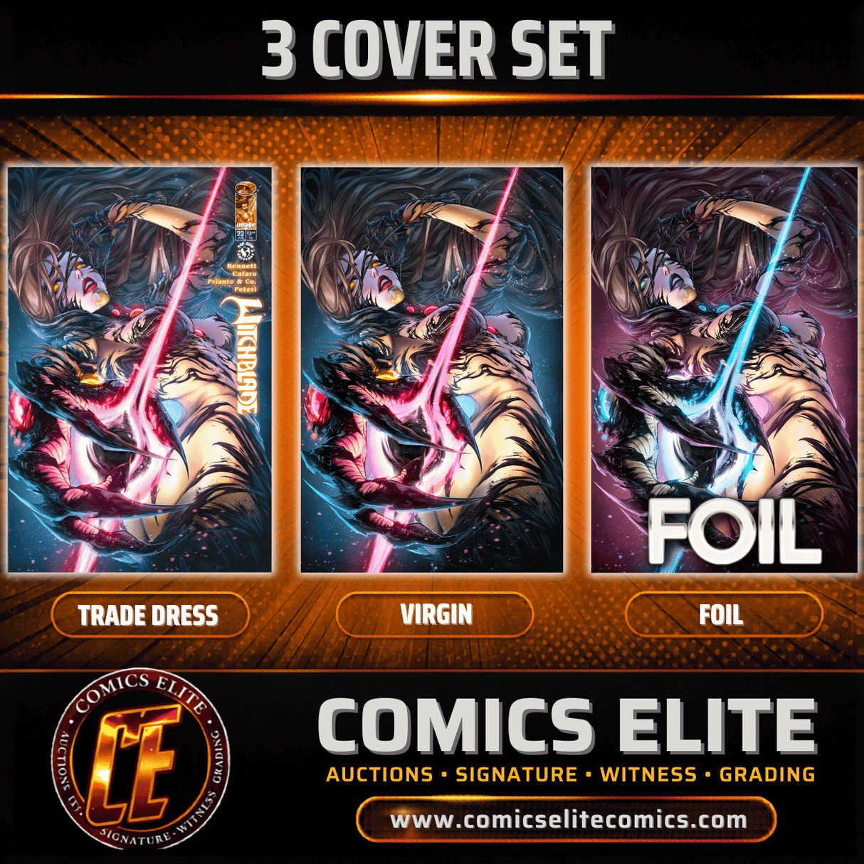 WITCHBLADE #22 DRAX GAL - 3 COVER SET - LTD 500
