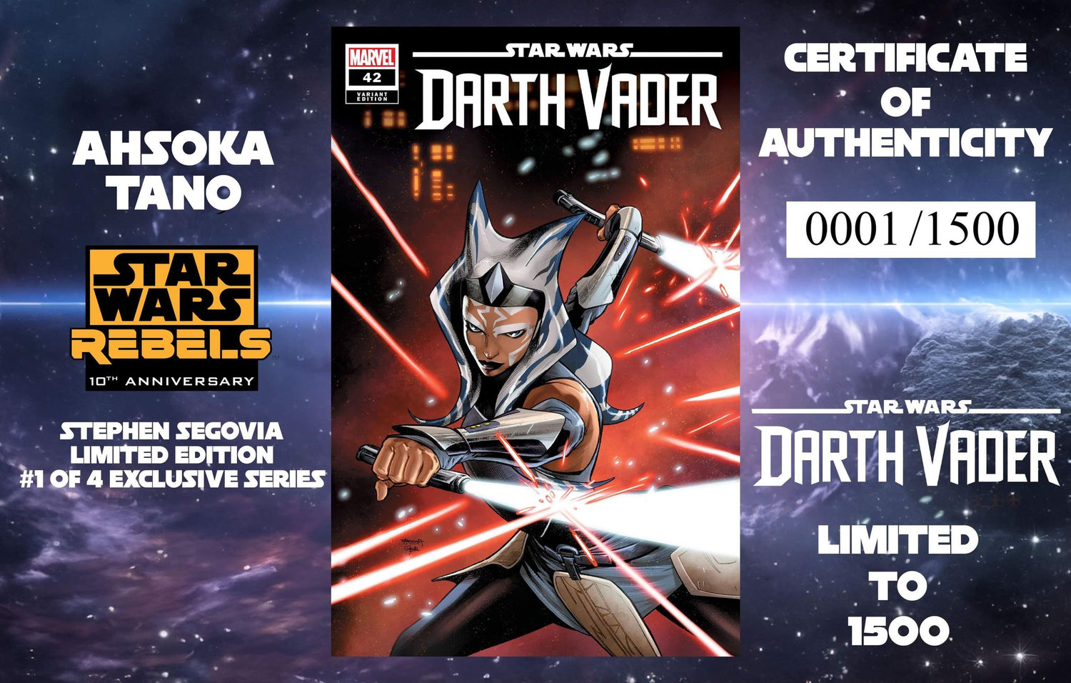 STAR WARS DARTH VADER #42 - STEPHEN SEGOVIA - TRADE DRESS - LTD 1500