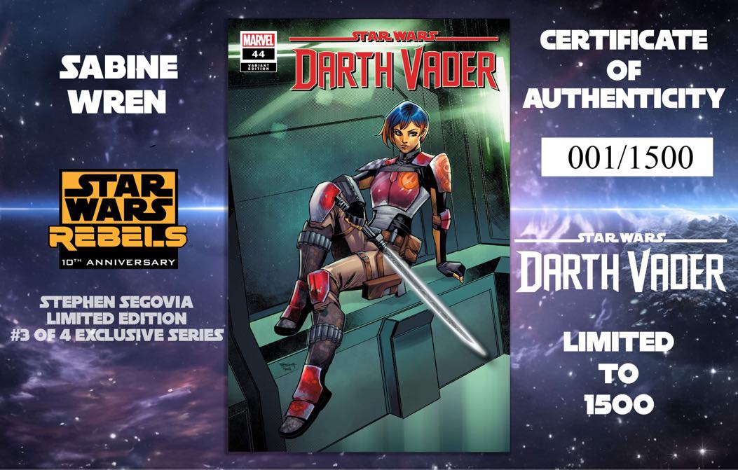 STAR WARS DARTH VADER #44 - STEPHEN SEGOVIA - TRADE DRESS - LTD 1500