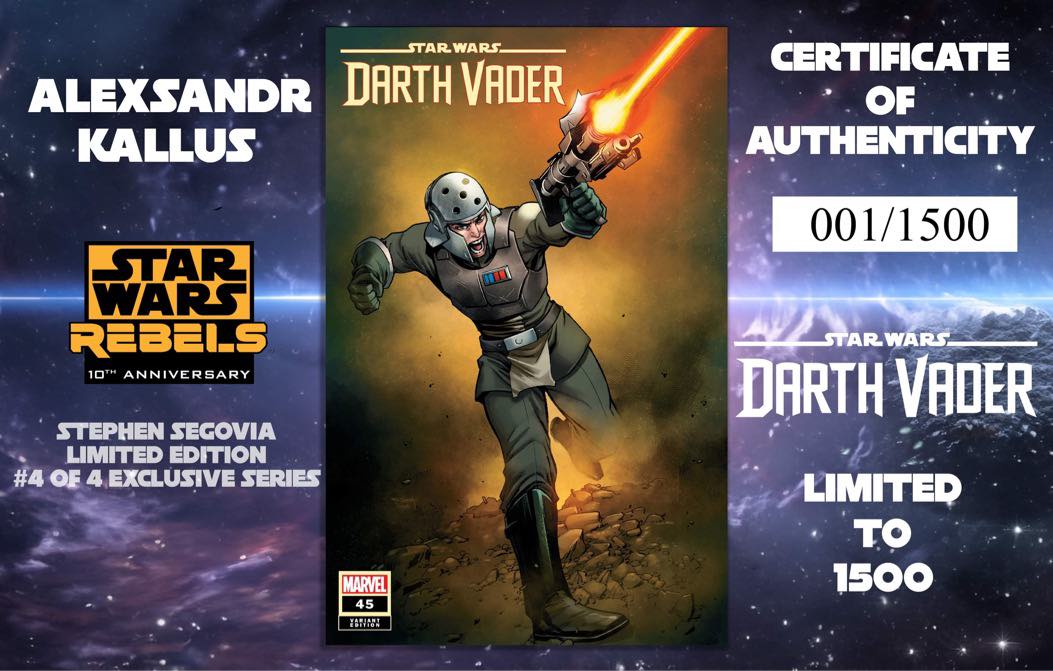 STAR WARS DARTH VADER #45 - STEPHEN SEGOVIA - TRADE DRESS - LTD 1500