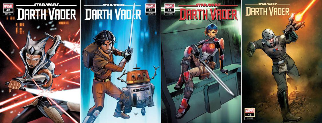 STAR WARS DARTH VADER #42-#45 STEPHEN SEGOVIA - TRADE DRESS SET