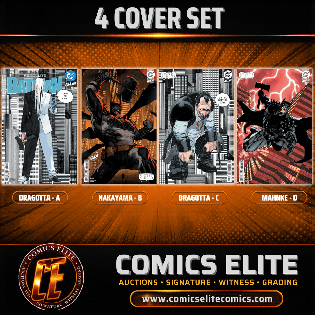 ABSOLUTE BATMAN #21 - 4 COVER SET - (RELEASE: 6/17/26)