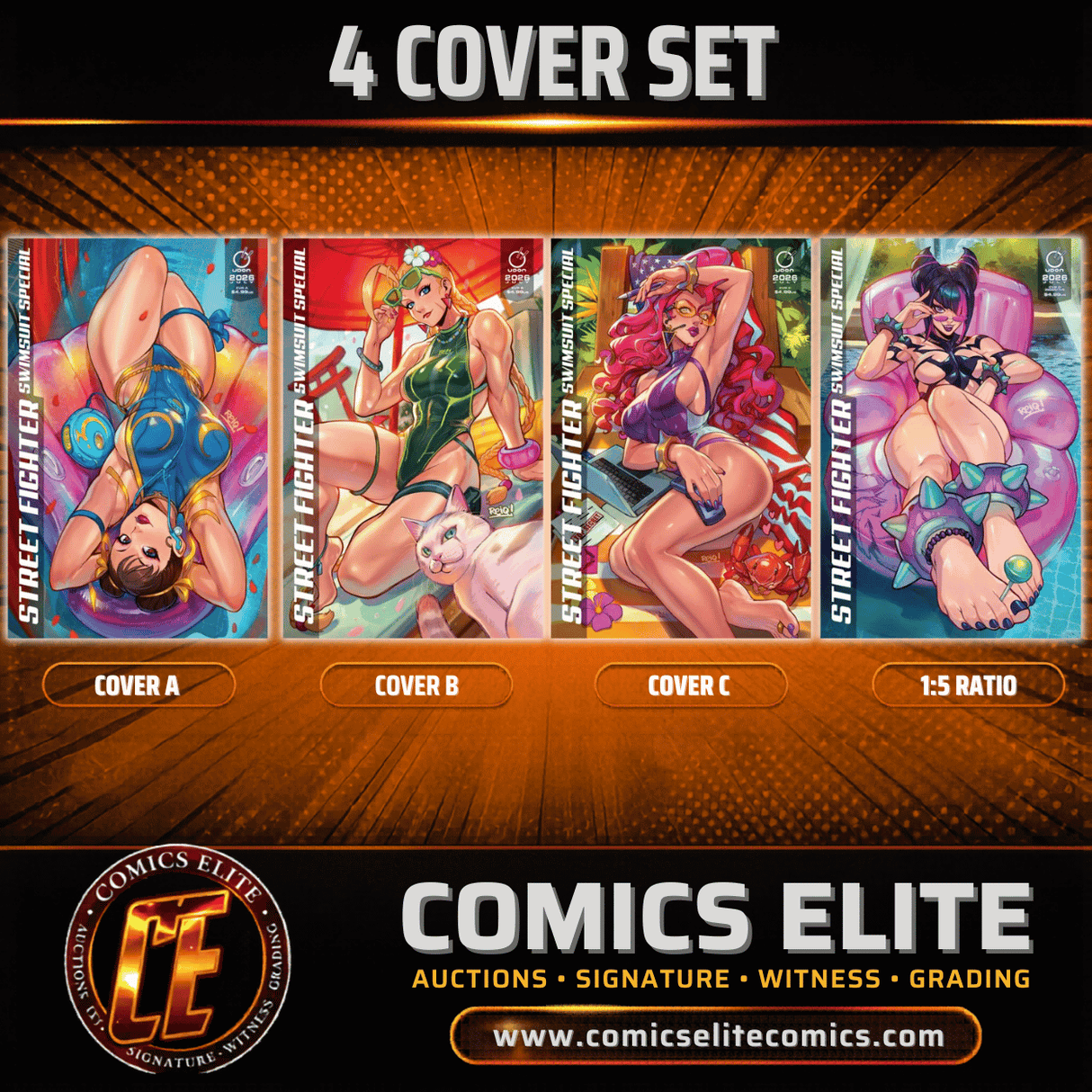 2026 STREET FIGHTER SWIMSUIT SPECIAL #1 - REIQ - 4 COVER SET (RELEASE: 7/22/26)