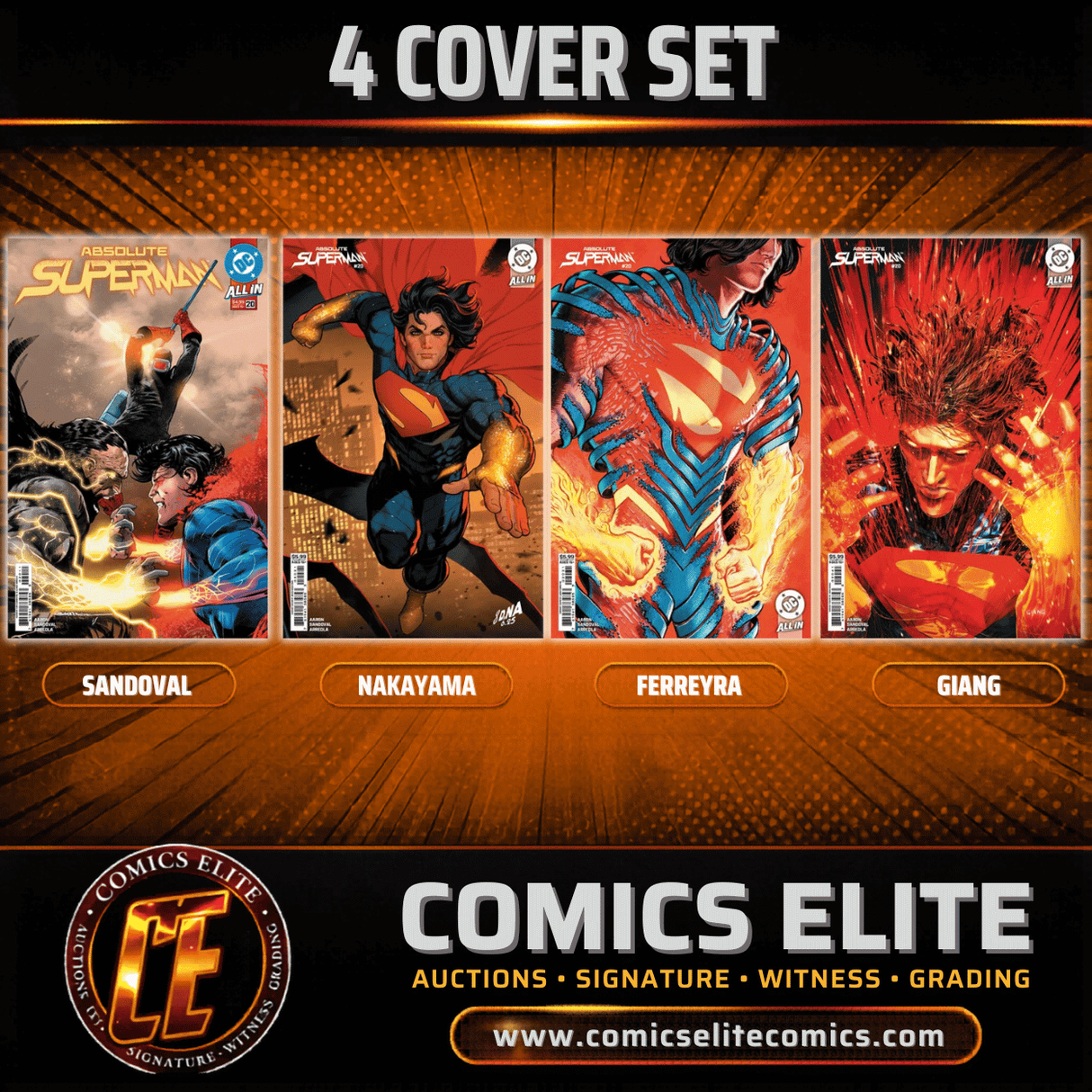 ABSOLUTE SUPERMAN #20 - 4 COVER SET - (RELEASE: 6/24/26)