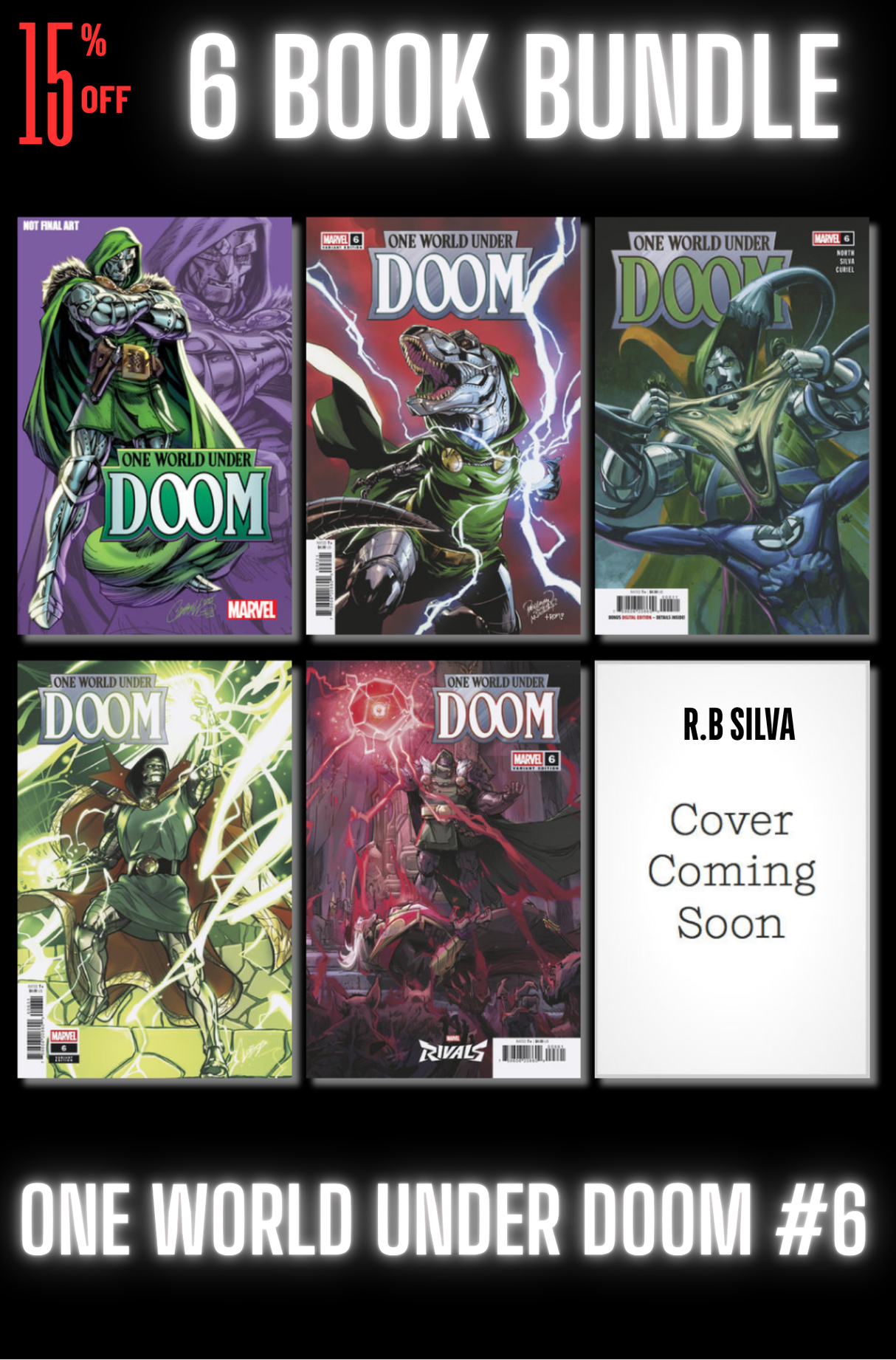 ONE WORLD UNDER DOOM #6 - 6 BOOK BUNDLE (RELEASE: 8/6/25)