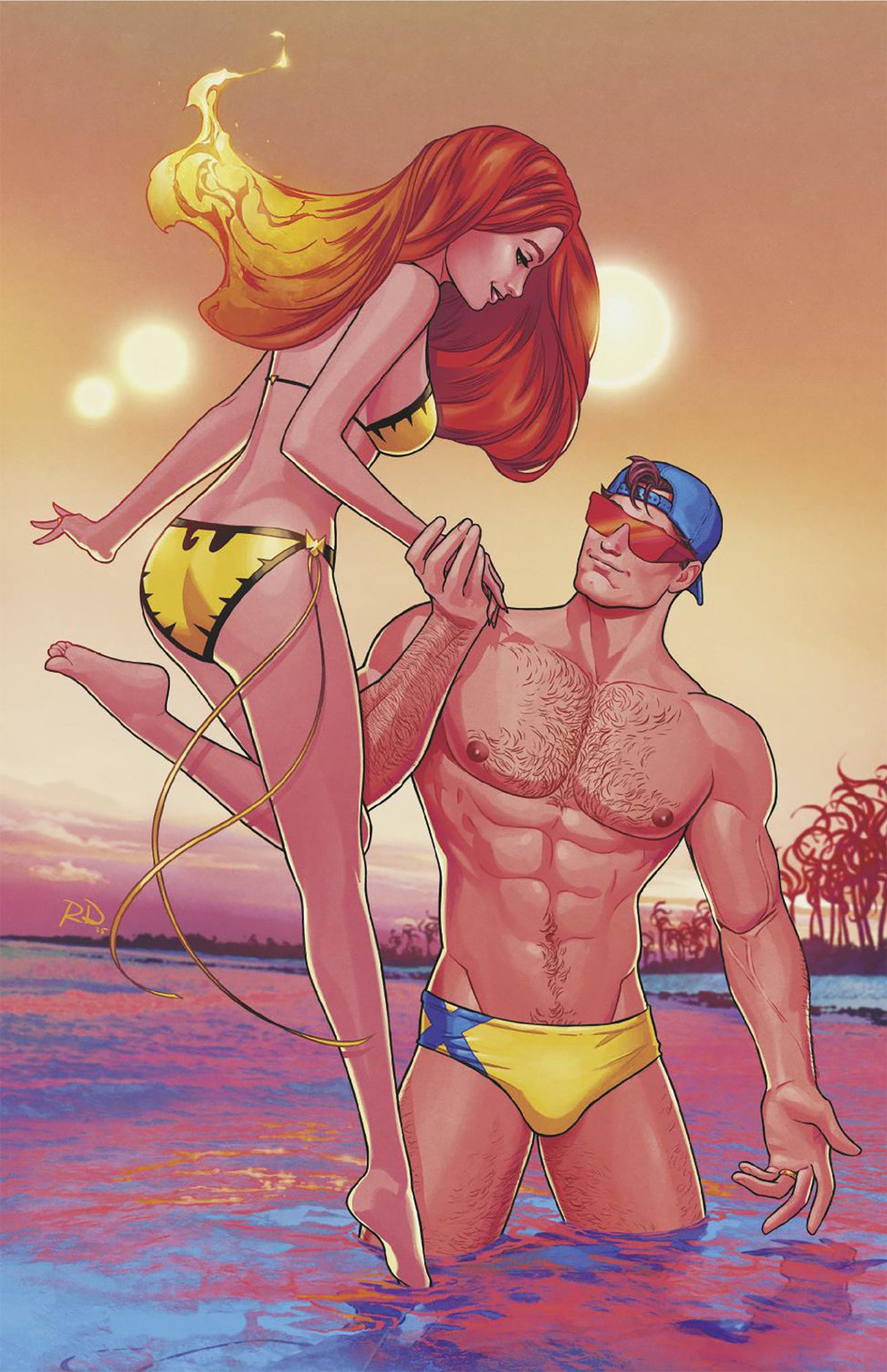 MARVEL SWIMSUIT SPECIAL: FRIENDS, FOES & RIVALS #1 RUSSELL DAUTERMAN - RATIO VARIANT - 1:50 (RELEASE: 7/9/25)