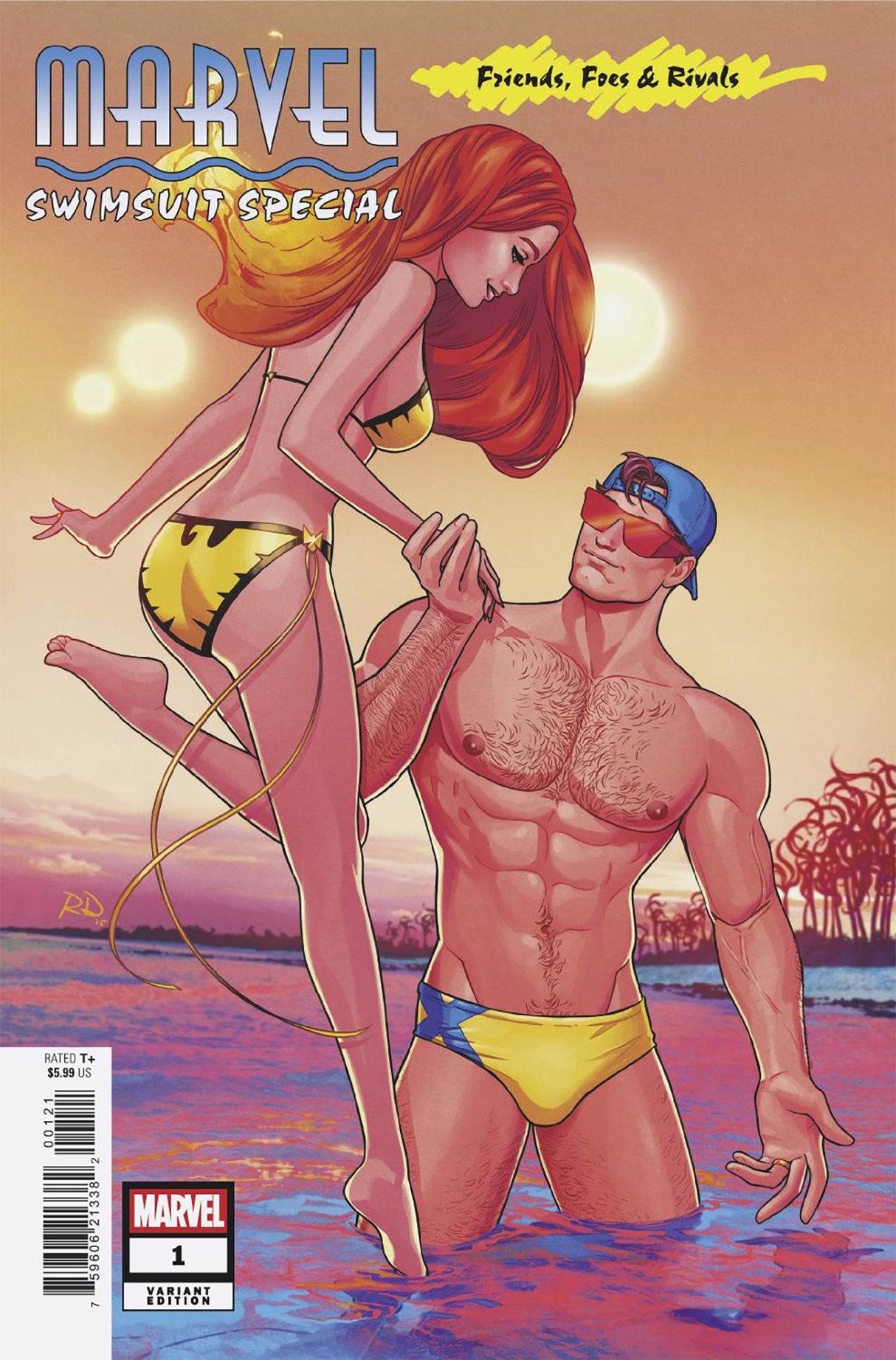 MARVEL SWIMSUIT SPECIAL: FRIENDS, FOES & RIVALS #1 RUSSELL DAUTERMAN VARIANT (RELEASE: 7/9/25)