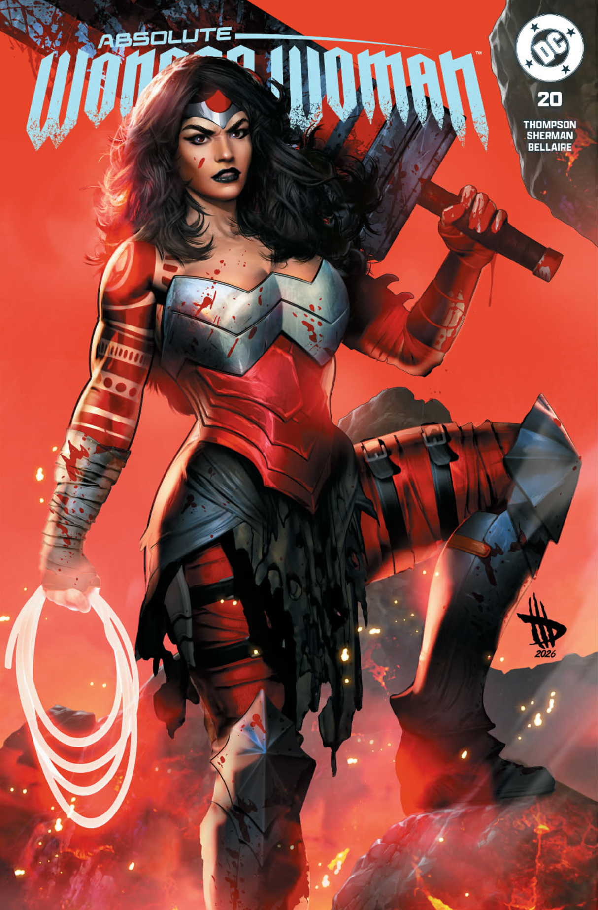 ABSOLUTE WONDER WOMAN #20 DAVE WILKINS - ALPHA - 2 COVER SET