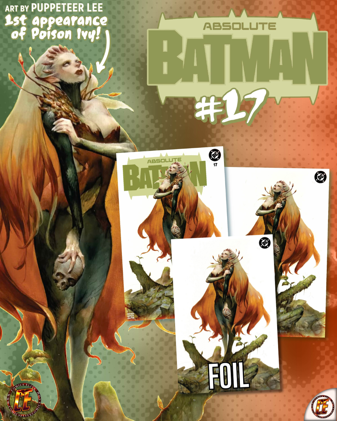 ABSOLUTE BATMAN #17 PUPPETEER LEE - TRADE DRESS, VIRGIN & FOIL - SET OF 3