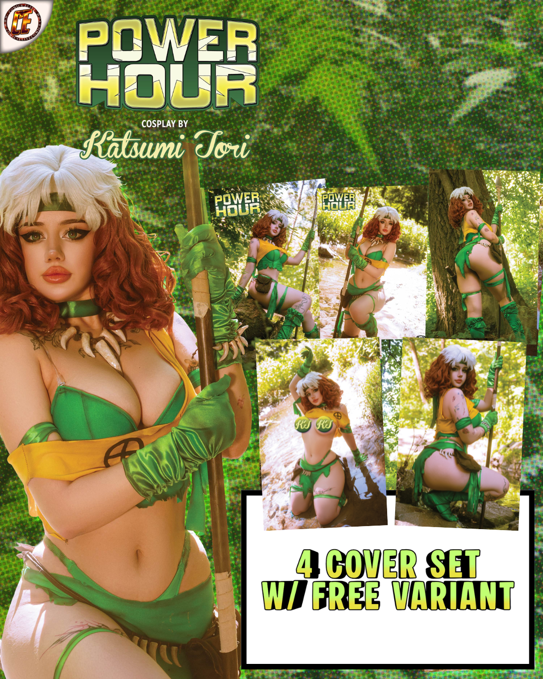 POWER HOUR #3 KATSUMI TORI COSPLAY - "MUTANT" - 4 COVER SET W/ FREE VARIANT