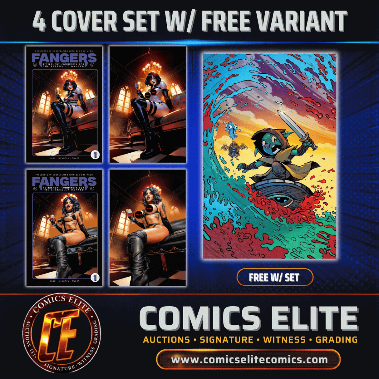 FANGERS #1 - ANANTA ARTH & MOTLEY MONROE - BOOTS - 4 COVER SET W/ FREE DORC