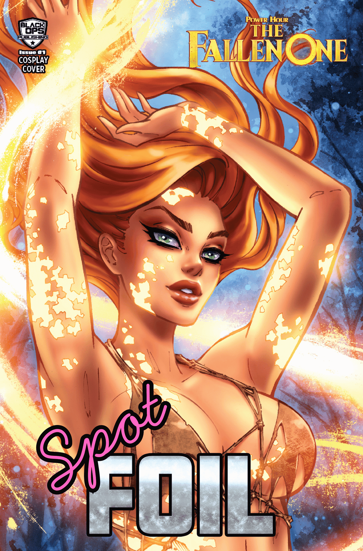 POWER HOUR: THE FALLEN ONE #1 - DAWN MCTEIGUE - MEGACON - BIKINI UP-CLOSE TD - SPOT FOIL - LTD 10