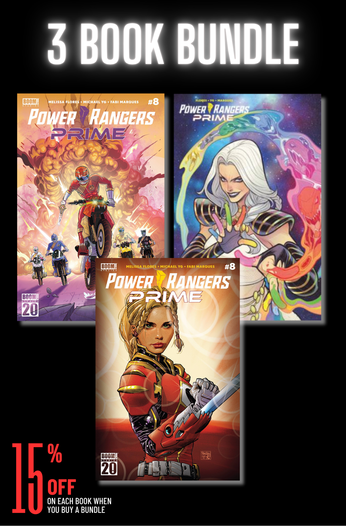 POWER RANGERS PRIME #8 - 3 BOOK BUNDLE (RELEASE: 7/02/25)