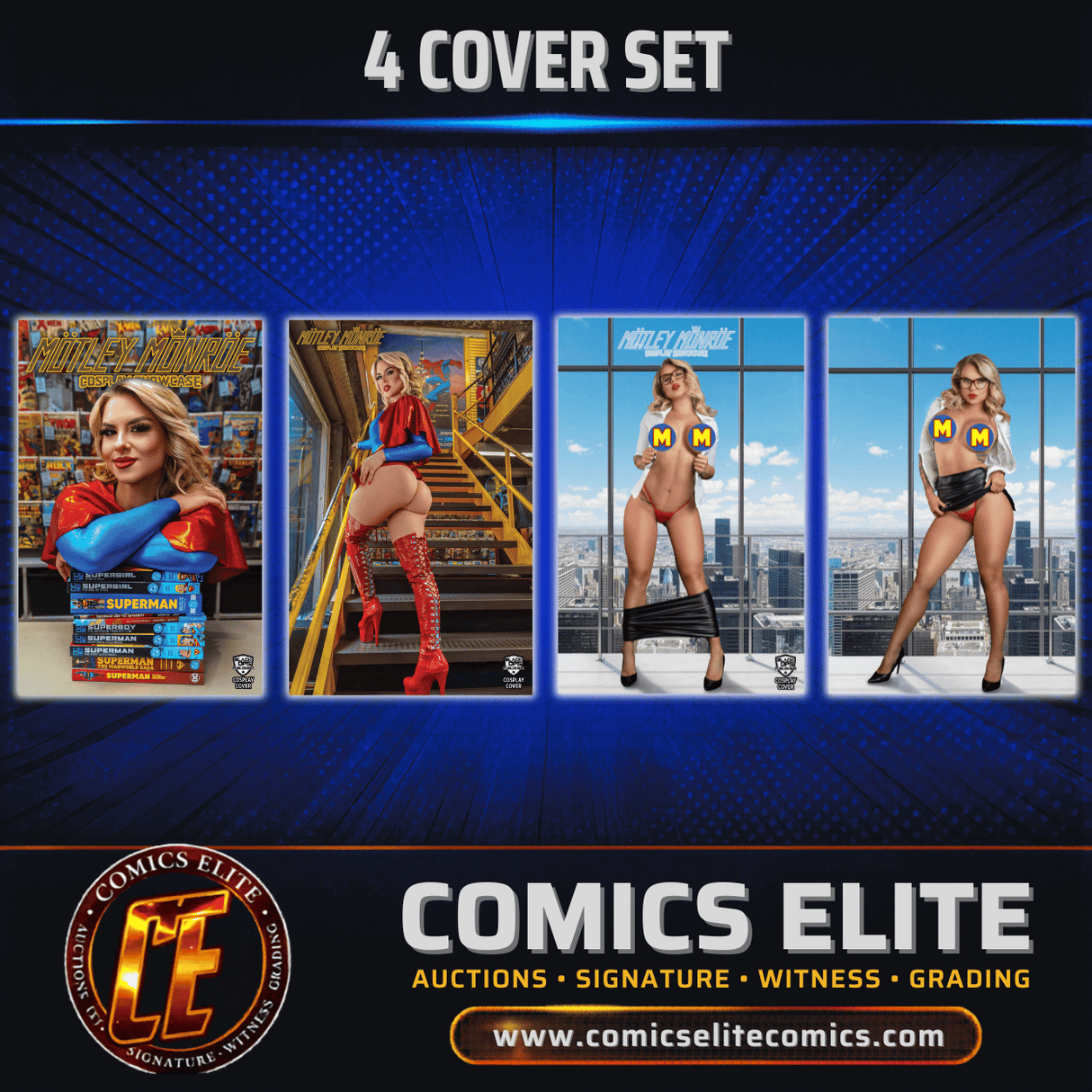 MOTLEY MONROE: COSPLAY SHOWCASE - "SUPER" - 4 COVER SET - LTD 50