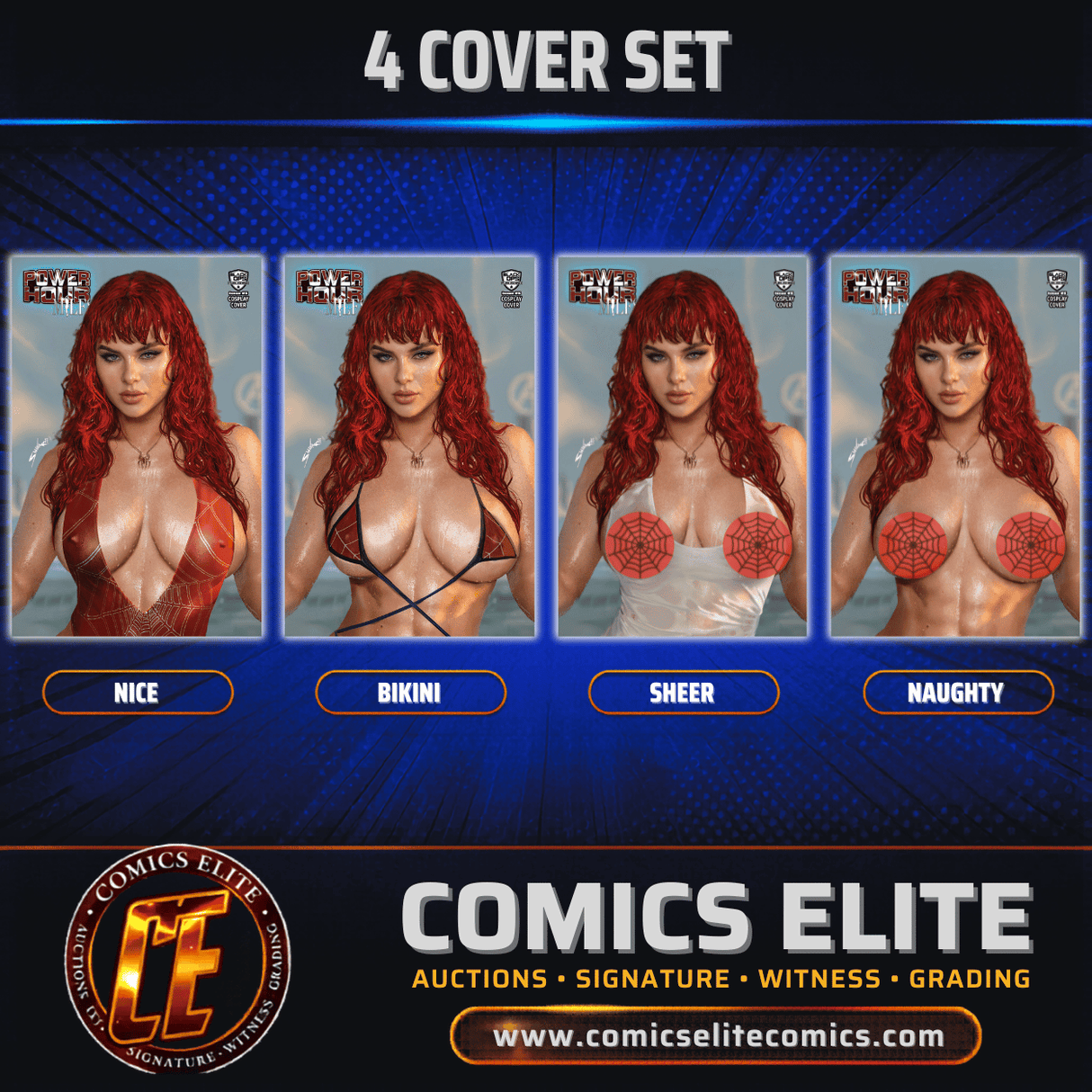 POWER HOUR #3 - SHIKARII "JACKPOT" - UP-CLOSE - 4 COVER SET - LTD 50