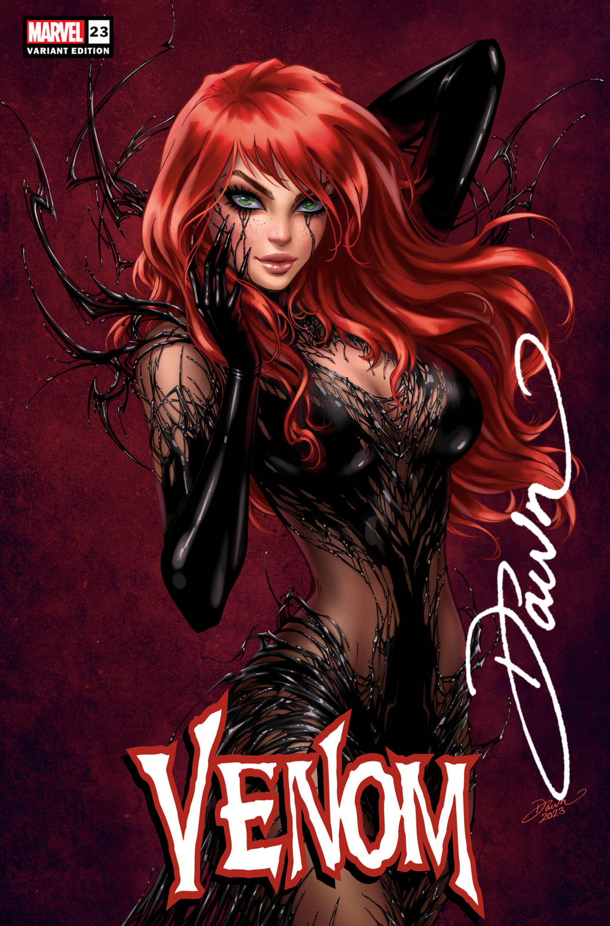 VENOM #23 - DAWN MCTEIGUE TRADE - LTD 3000 - SIGNED BY DAWN W/ COA