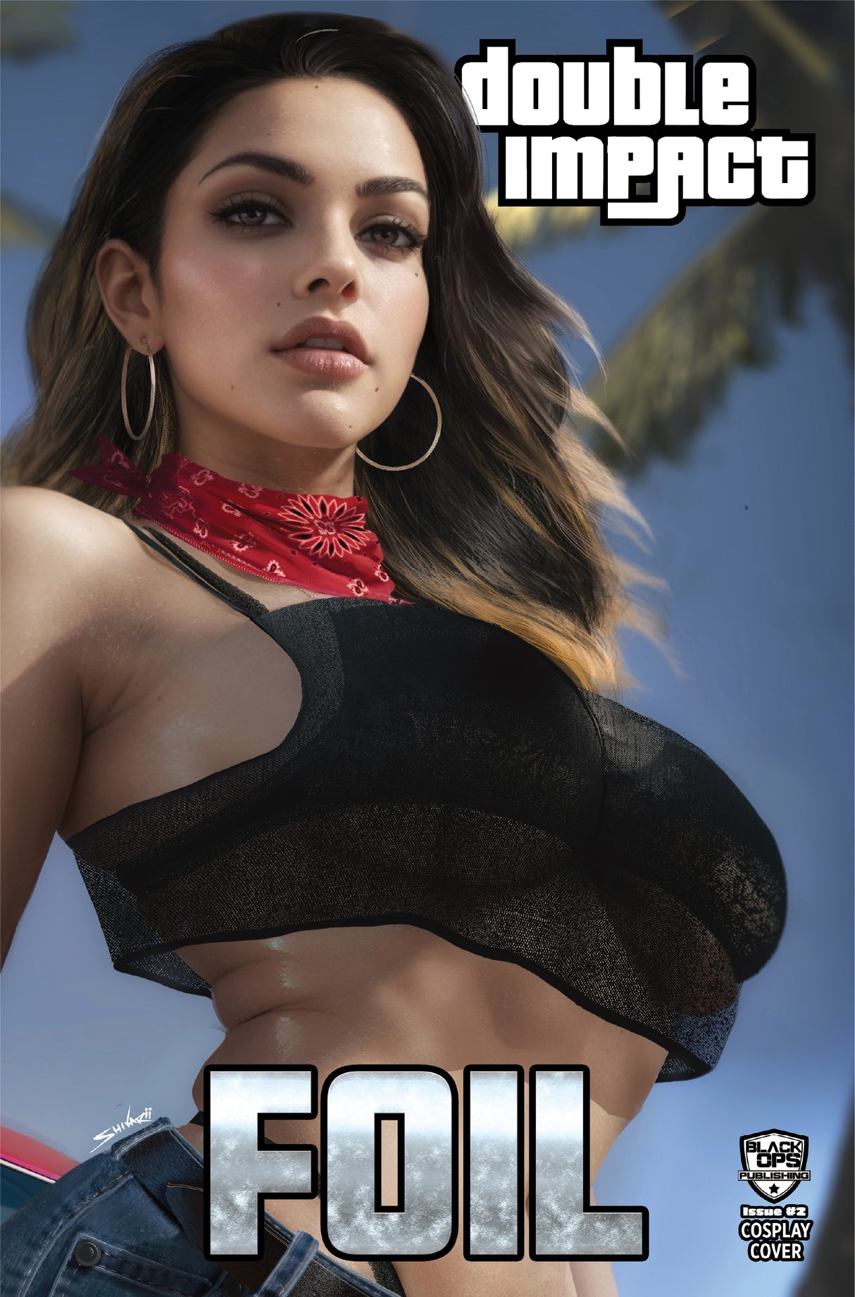 DOUBLE IMPACT #2 SHIKARII "CALI GIRL" - UP CLOSE NICE FOIL - LTD 10