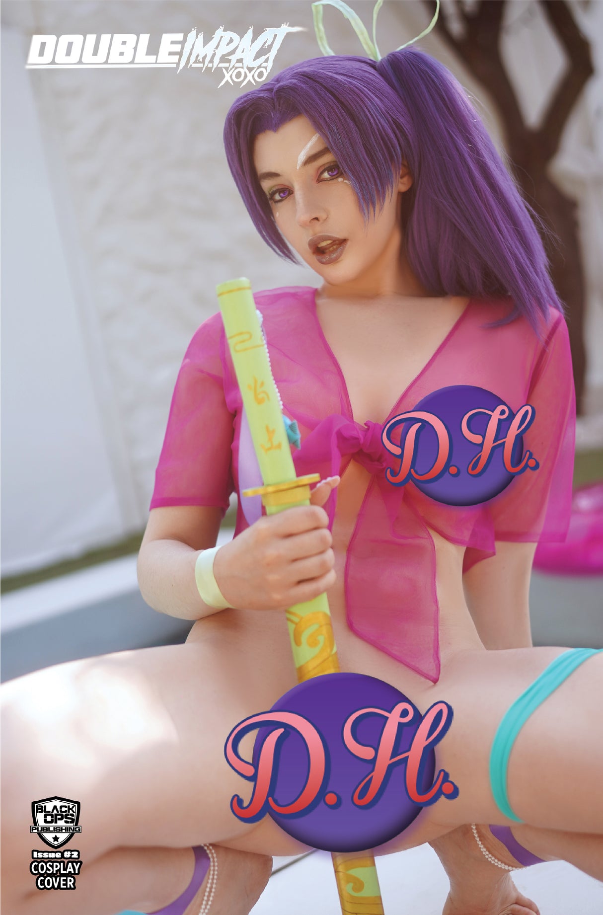 DOUBLE IMPACT #2 DARIA HIME COSPLAY - "PINK NINJA" - SECRET UP CLOSE POLE - LTD 25
