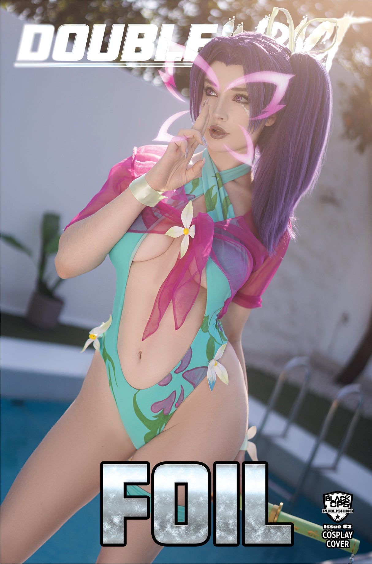 DOUBLE IMPACT #2 DARIA HIME COSPLAY - "PINK NINJA" - TRADE NICE SPOT FOIL - LTD 10