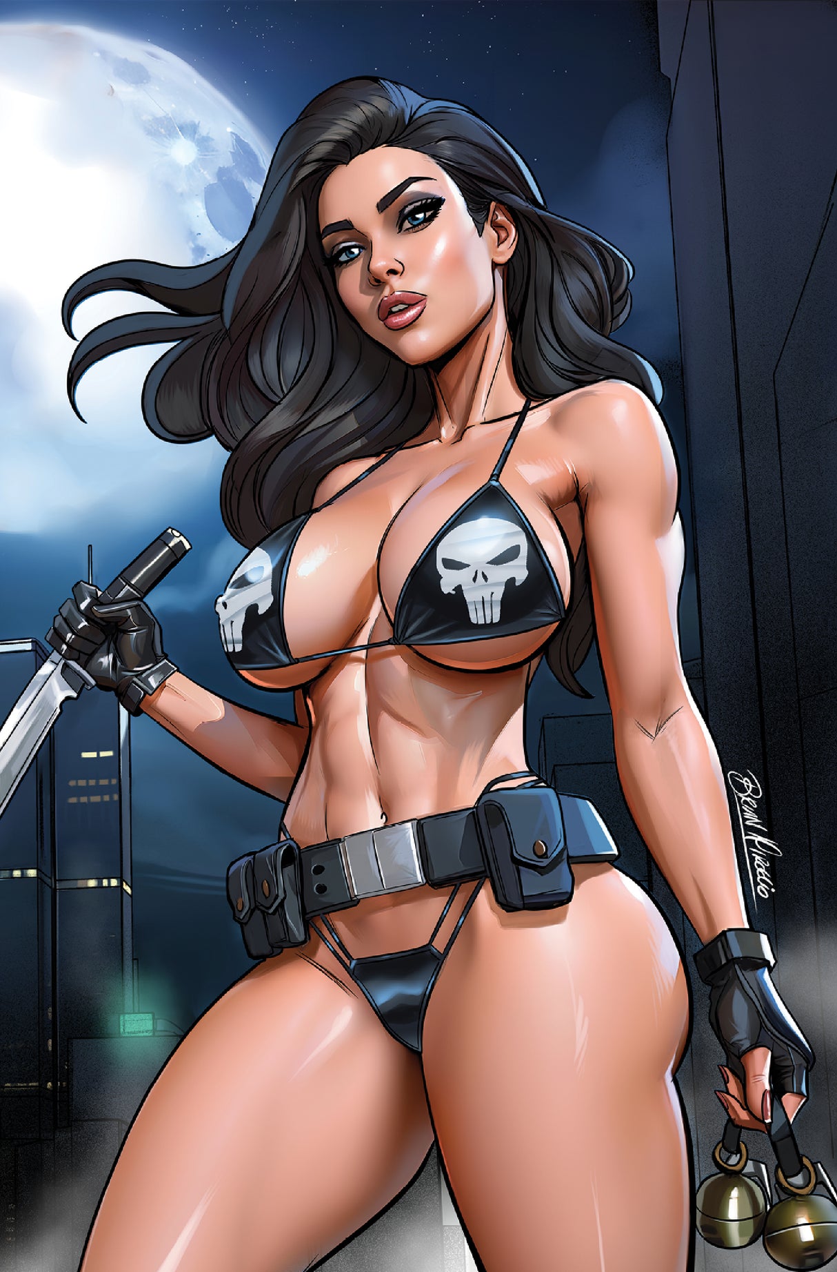 DOUBLE IMPACT #1 BRIAN MIROGLIO - "PUNISHED" BIKINI - CONNECTING - C2E2 EXCLUSIVE - LTD 175