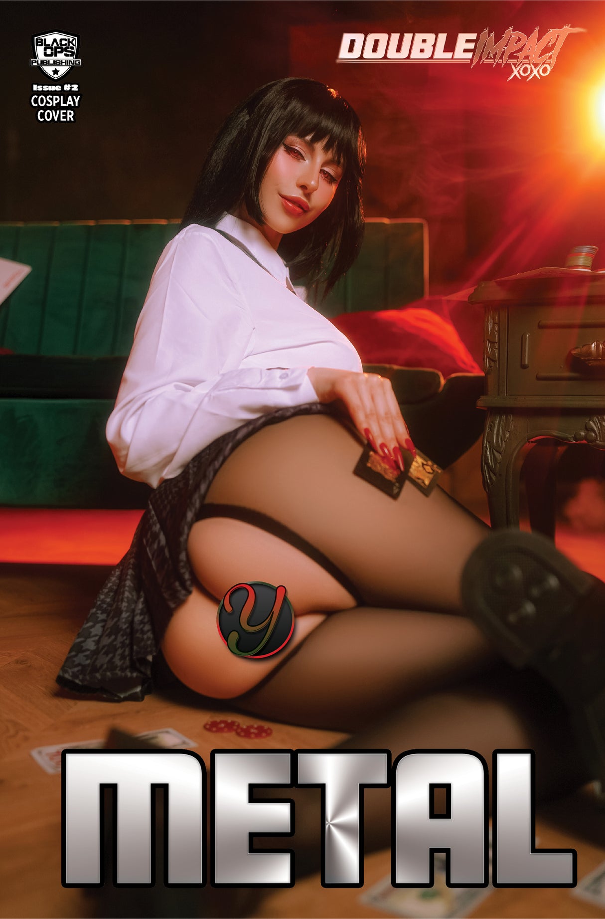 DOUBLE IMPACT #2 YUNOGANA COSPLAY - "GAMBLER" - MINIMAL TD BOOTIE METAL - LTD 5