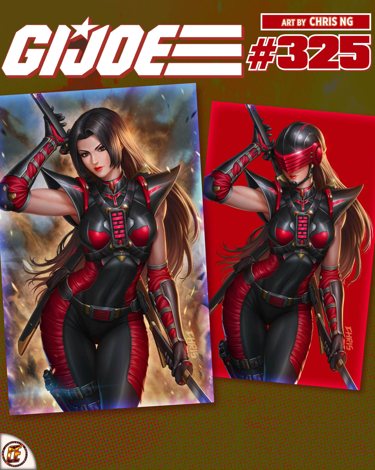 GI JOE #325 CHRIS NG - VIRGIN & FOIL - SET OF 2