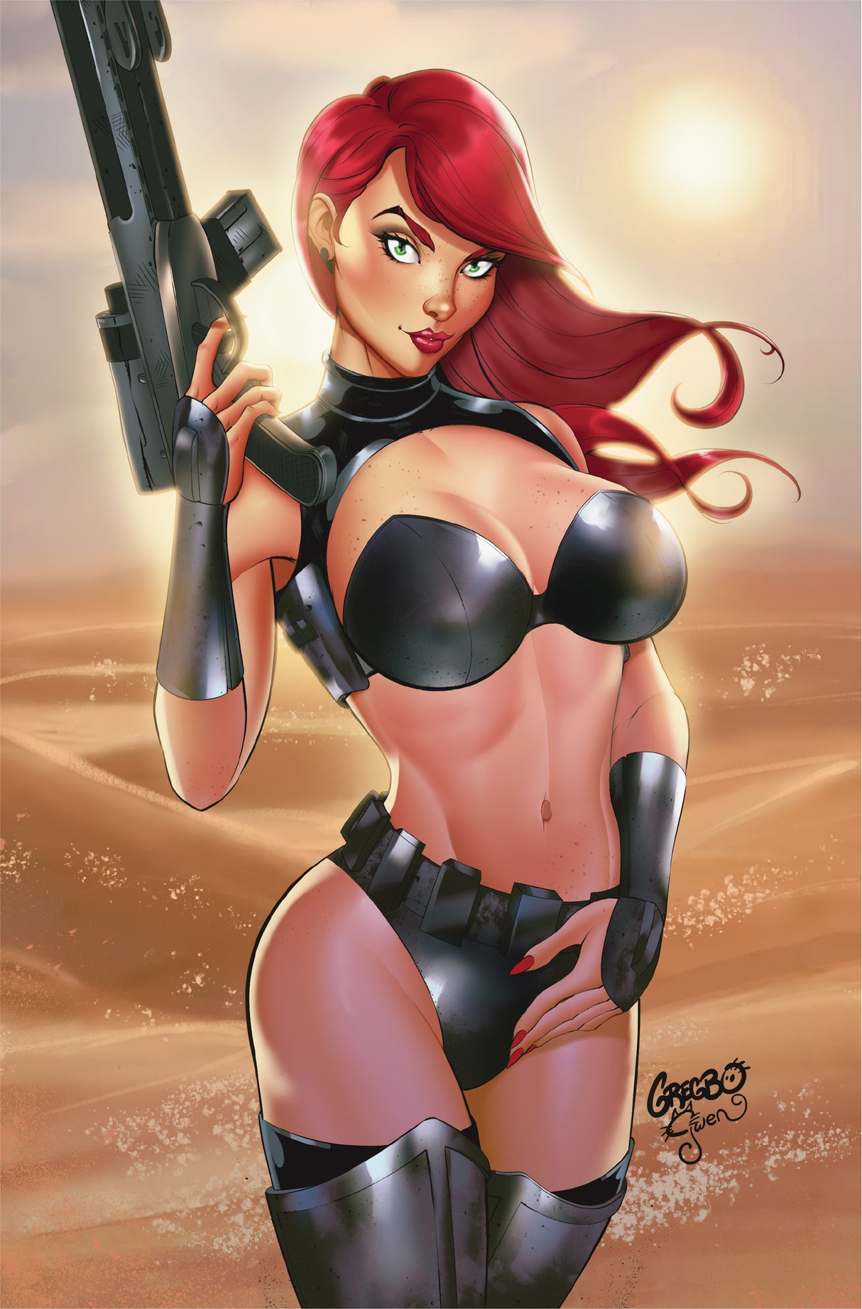 Jessi Zombie Hunter #1~Gregbo & Gwen~Trooper Nice Face Black LTD 150