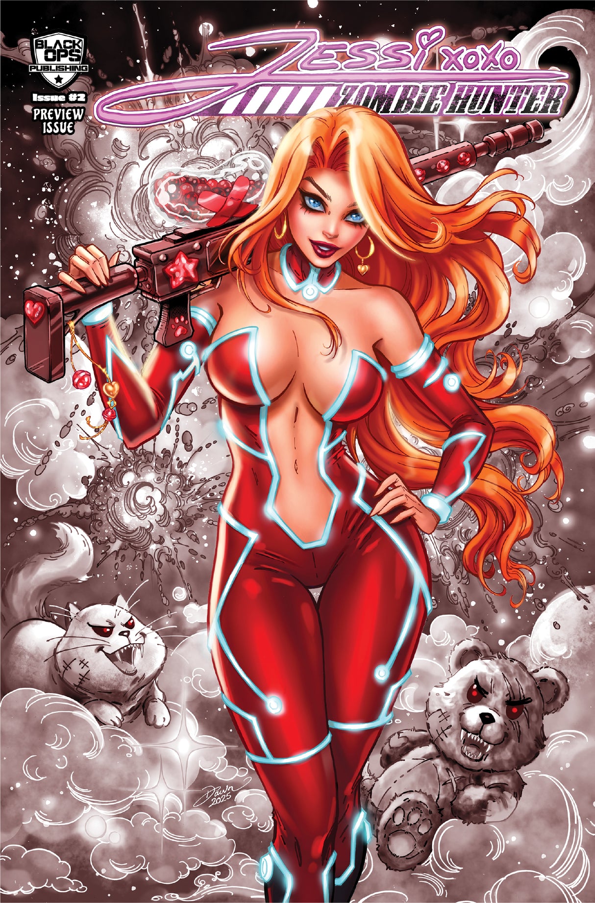 JESSI ZOMBIE HUNTER #2 PREVIEW - DAWN MCTEIGUE - "BATTLE READY" C2E2 EXCLUSIVE - TRADE NICE - LTD 500