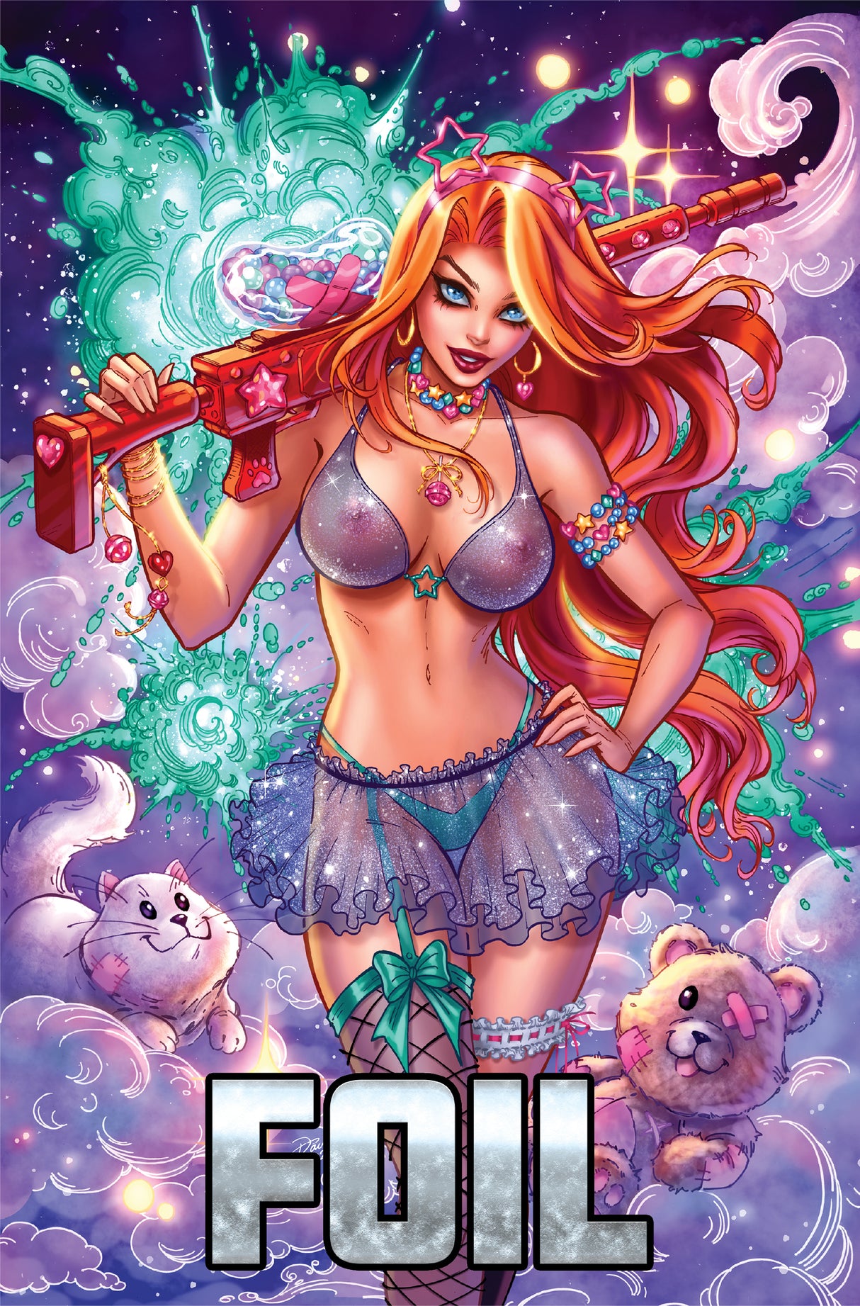 JESSI ZOMBIE HUNTER #2 PREVIEW - DAWN MCTEIGUE - "BATTLE READY" C2E2 EXCLUSIVE - SHEER FOIL - LTD 20