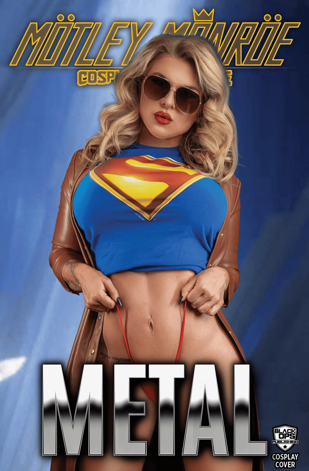 MOTLEY MONROE: COSPLAY SHOWCASE - "SUPER" - SECRET SET - TRADE GLASSES - METAL - LTD 3
