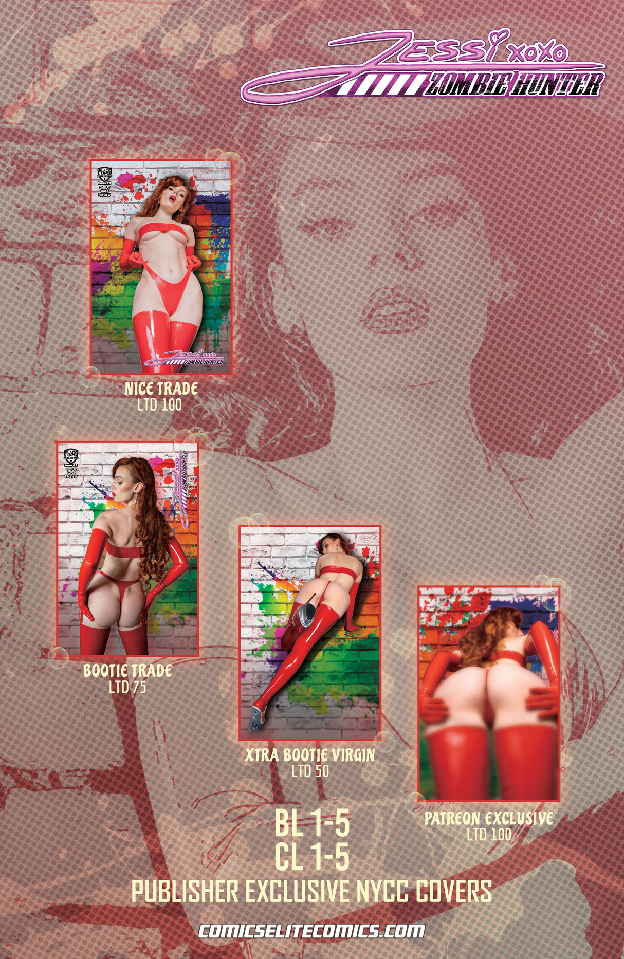 JESSI ZOMBIE HUNTER #1 PREVIEW - CLARUS NICE BOOTIE FOIL - LTD 10
