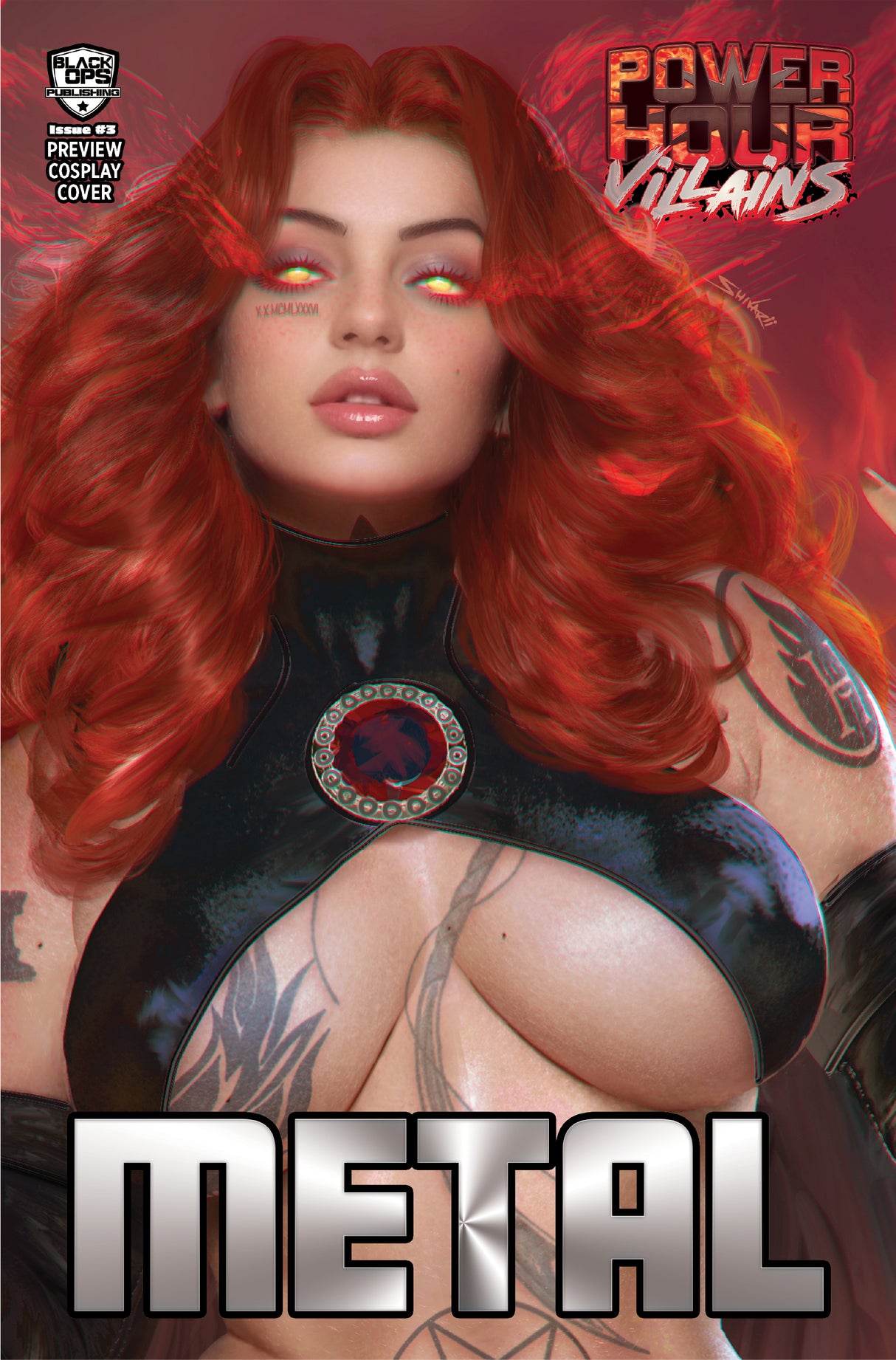 POWER HOUR #3 PREVIEW SHIKARII "GOBLIN QUEEN" UP CLOSE - NICE TATTOO METAL - LTD 20