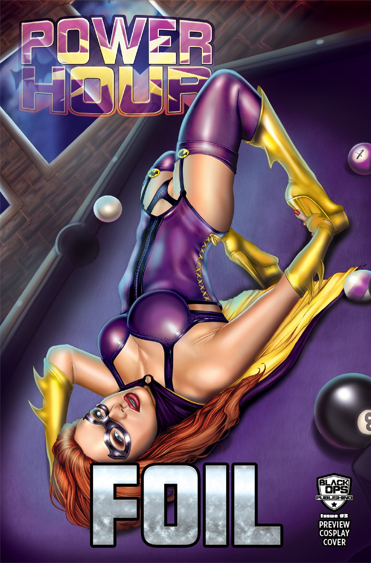 POWER HOUR #3 PREVIEW NICOLE BRUNE "BAT LADY" - NICE BAT FOIL - INDIANA COMIC CON EXCLUSIVE - LTD 5