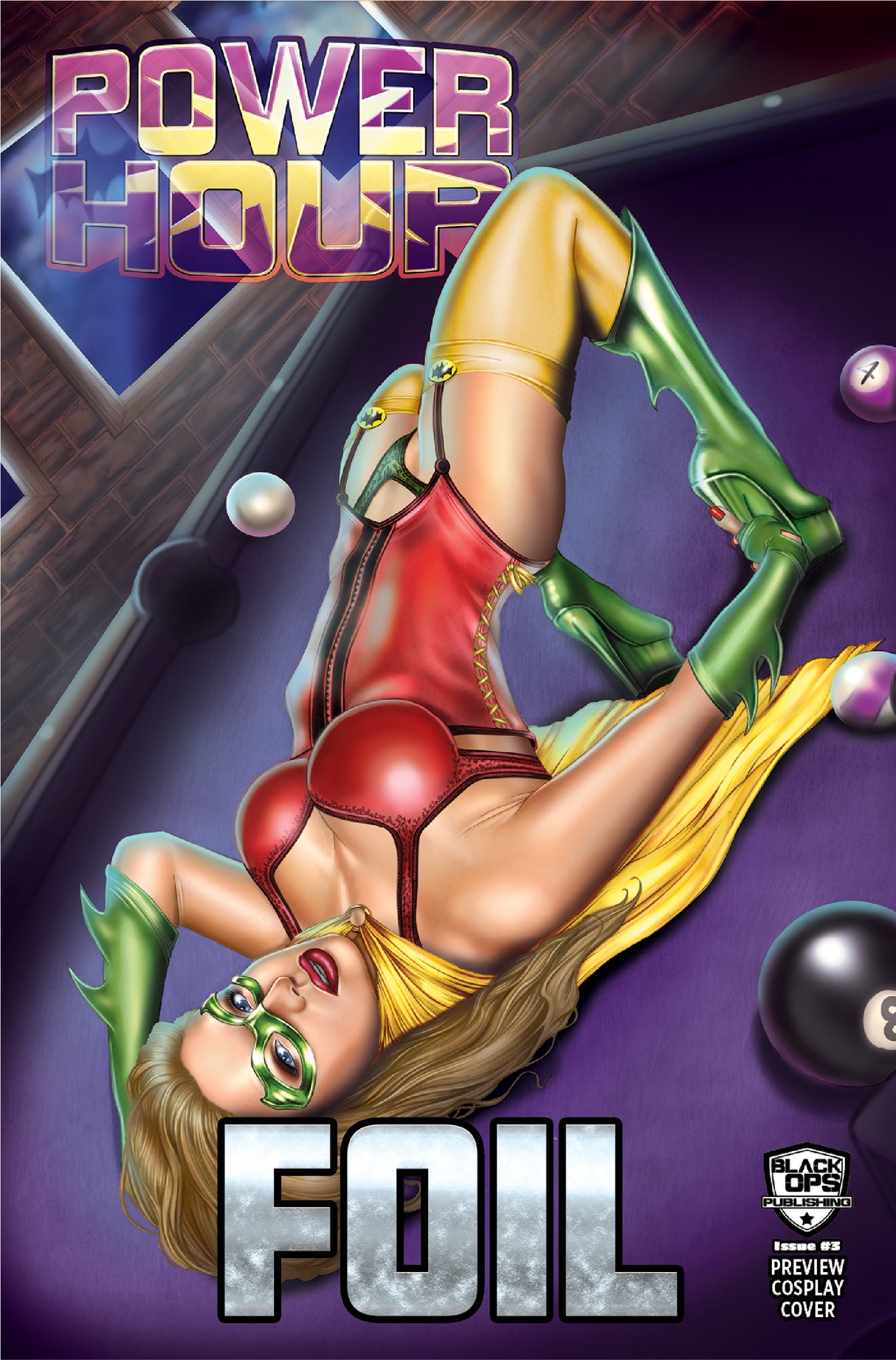 POWER HOUR #3 PREVIEW NICOLE BRUNE "BAT LADY" - NICE BIRD FOIL - INDIANA COMIC CON EXCLUSIVE - LTD 5