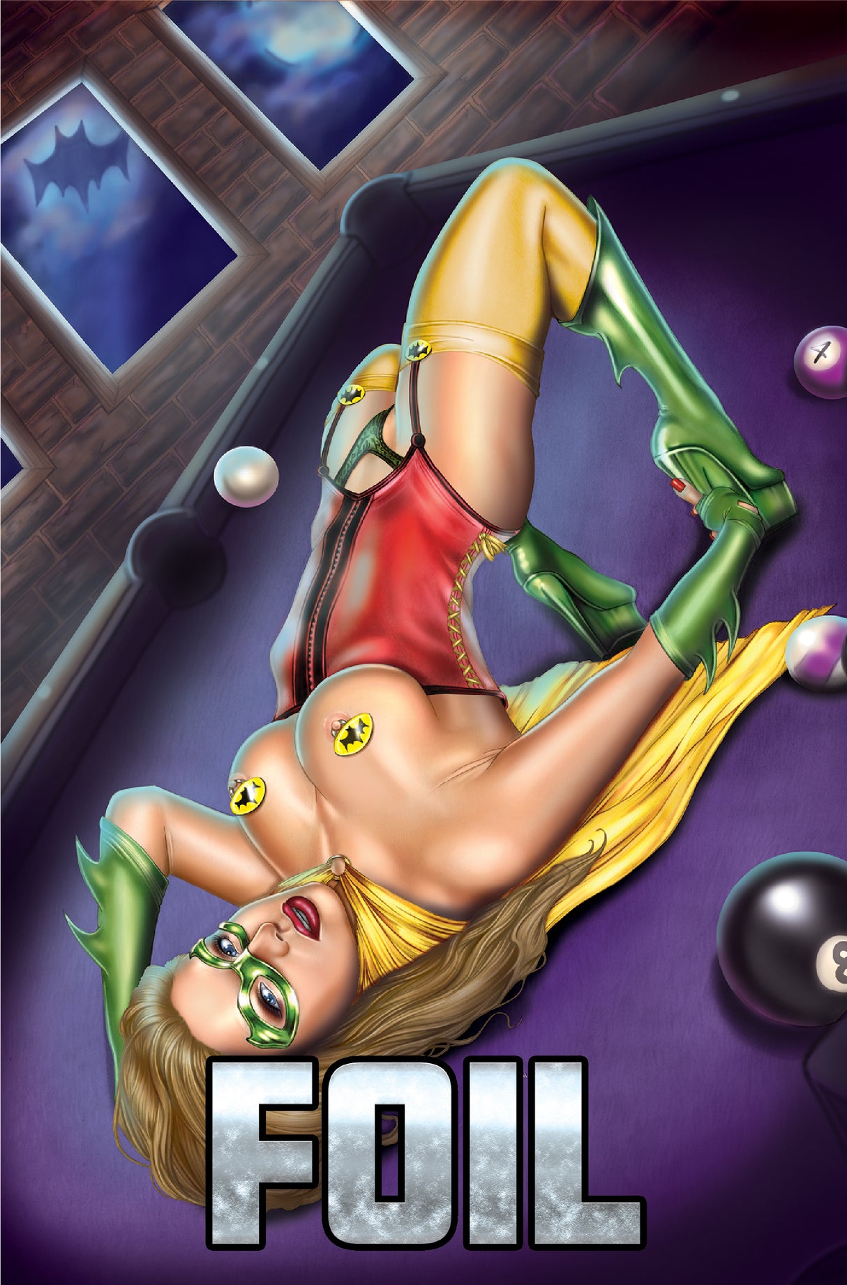 POWER HOUR #3 PREVIEW NICOLE BRUNE "BAT LADY" - PIERCED BIRD FOIL - INDIANA COMIC CON EXCLUSIVE - LTD 5