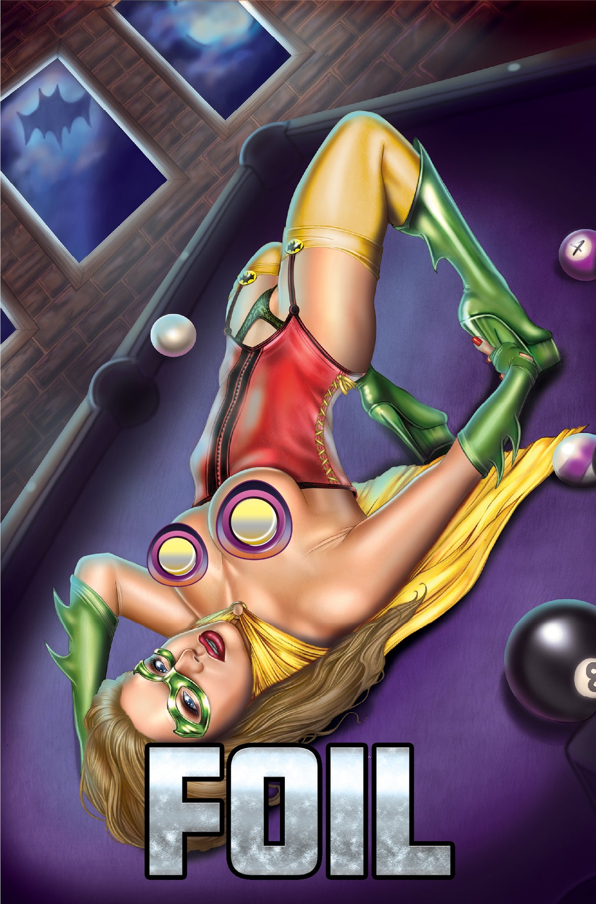 POWER HOUR #3 PREVIEW NICOLE BRUNE "BAT LADY" - PIERCED BIRD FOIL - INDIANA COMIC CON EXCLUSIVE - LTD 5