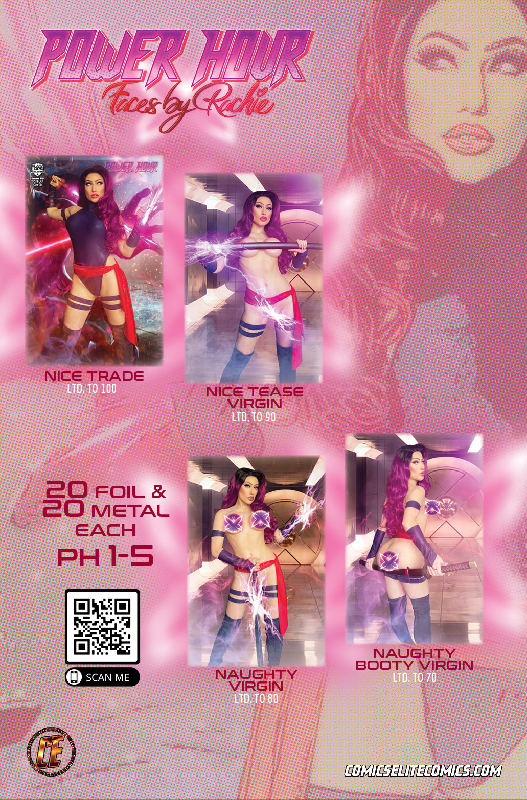Power Hour #2 - FacesbyRachie - PsyBabe "Tease" Metal LTD 20