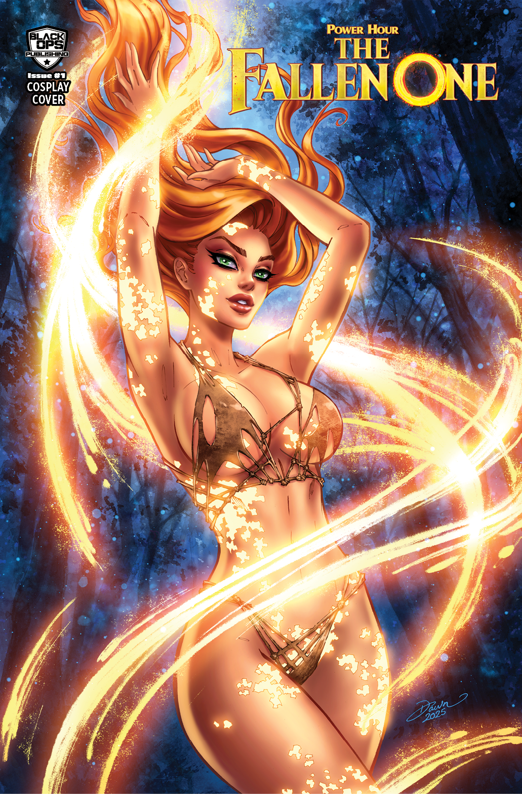 POWER HOUR: THE FALLEN ONE #1 - DAWN MCTEIGUE - MEGACON - BIKINI TRADE- LEATHER - LTD 10